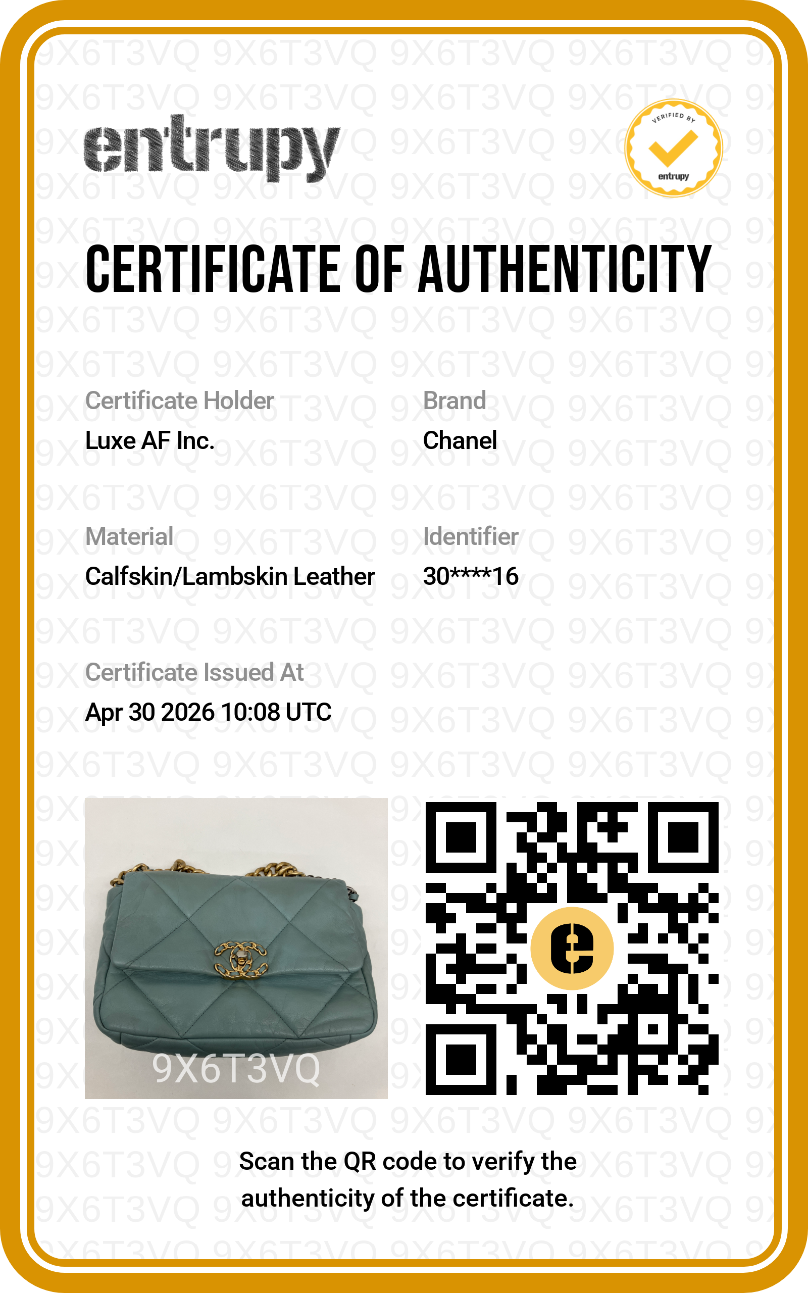 Chanel 19Bag Light Blue Quilted Leather Flap Bag With Gold Hardware(30***16) CC1886
