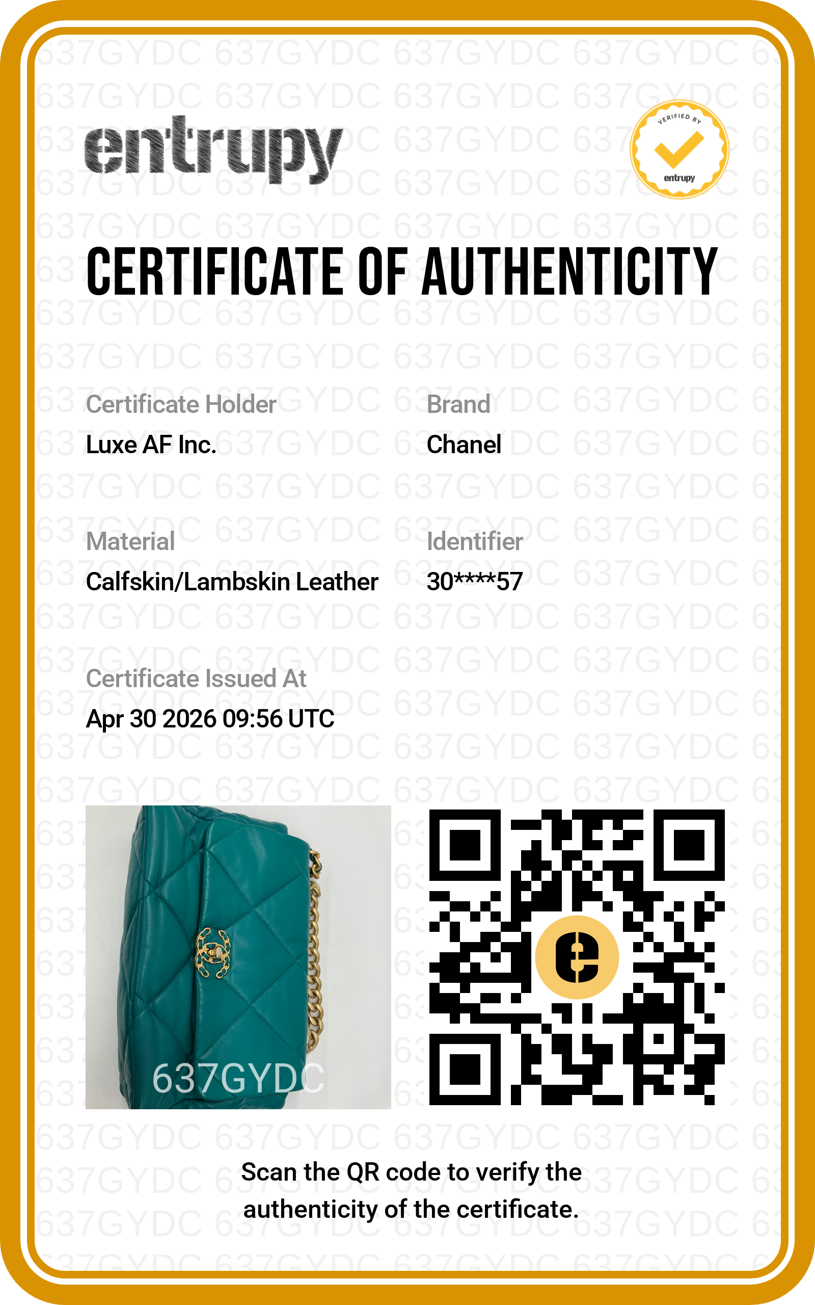 Chanel 19Bag Green Quilted Lambskin Medium Size Flap Bag With Gold Hardware(30***57) CC1833
