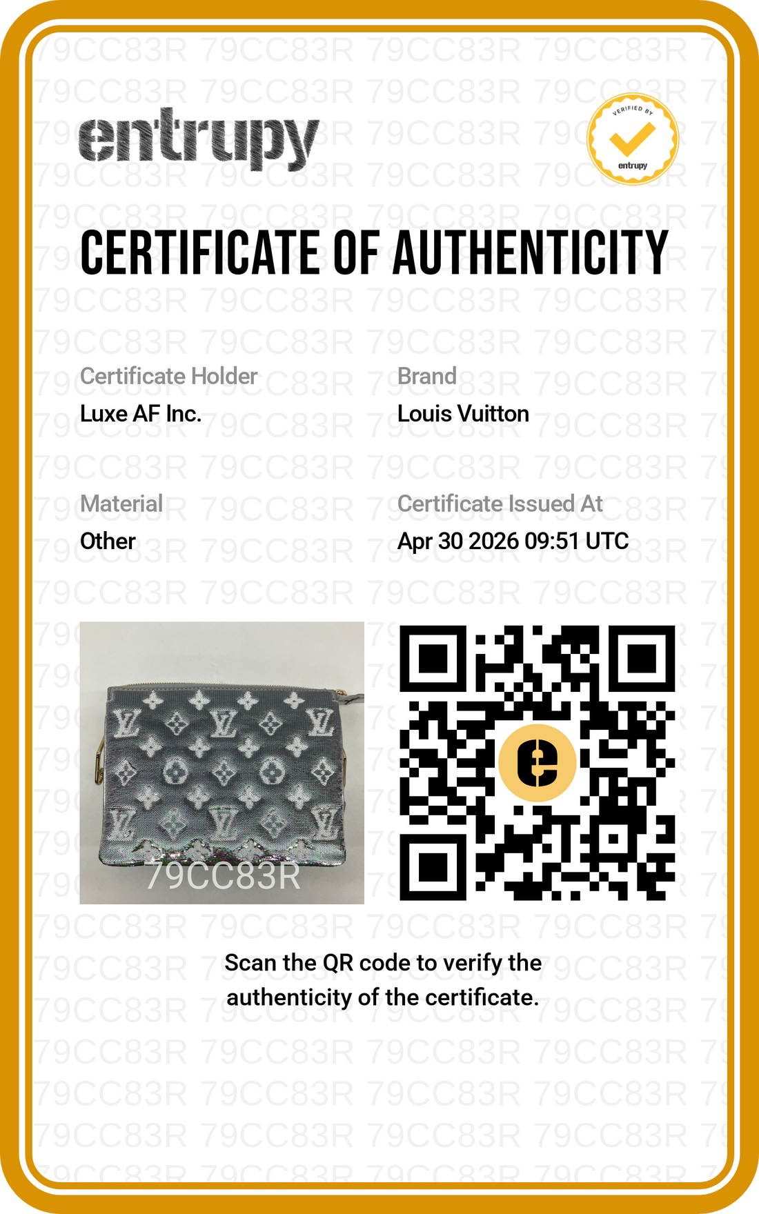 Louis Vuitton Coussin BB Silver Monogram Embossed Leather Wallet On Chain IRIS190
