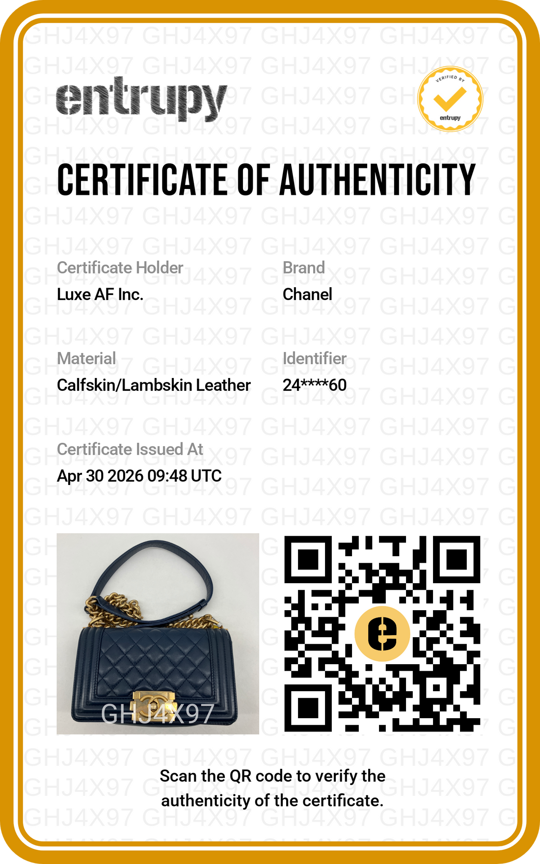 Chanel LeBoy Navy Quilted Lambskin Small Size Flap Bag With Gold Buckle(24***60) CC1884