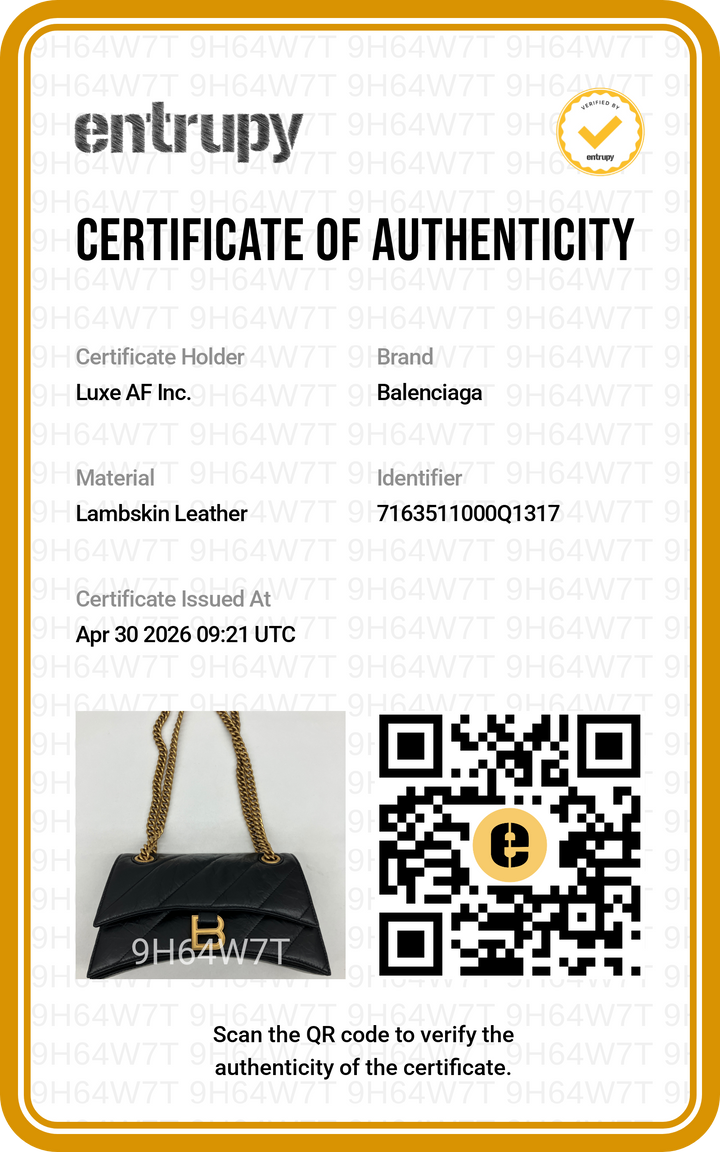 Balenciaga Hourglass Black Lambskin Shoulder Bag BBB