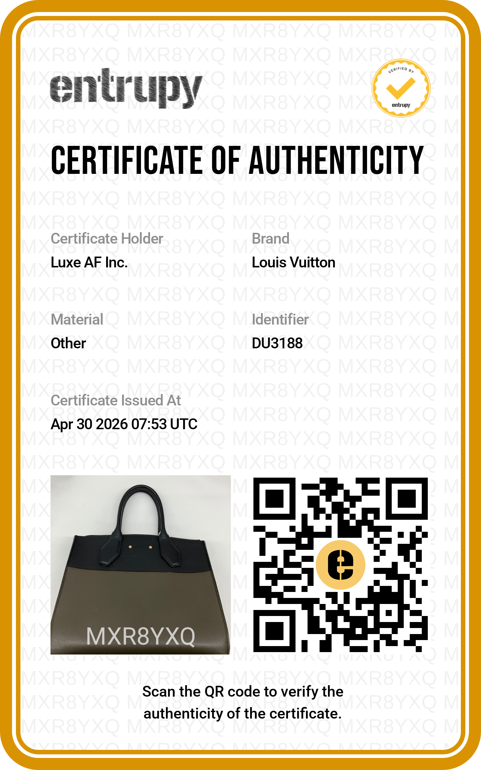 Louis Vuitton City Steamer Black/Grey Grained Leather Handle Bag LV2610