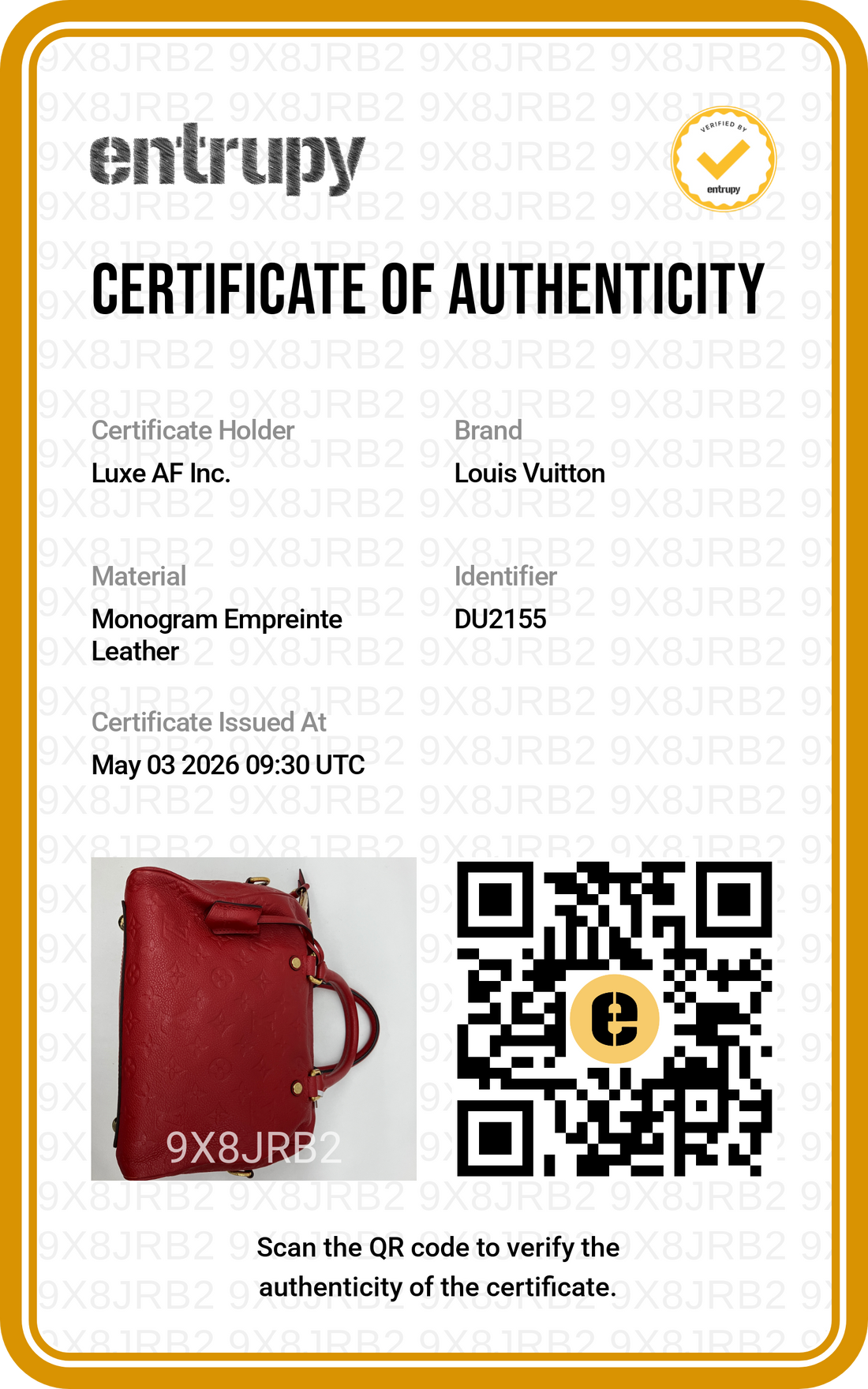 Louis Vuitton Speedy25 Red Monogram Empreinte Leather Handle Bag LV2513