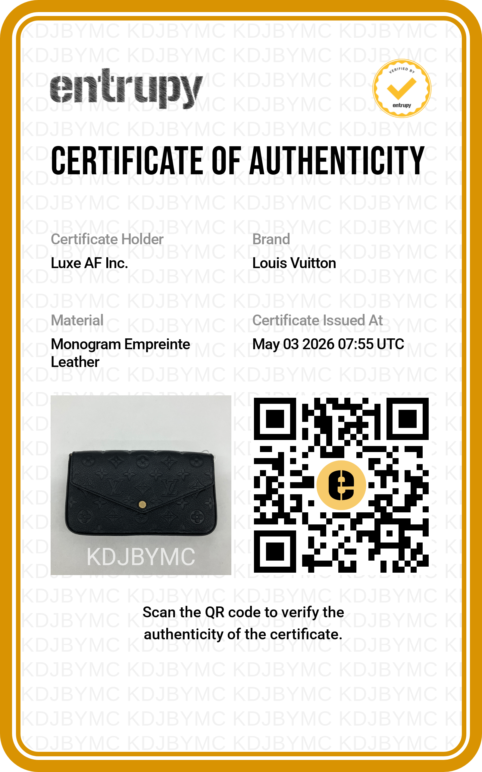 Louis Vuitton Black Monogram Empreinte Leather Pochette Felicie LV2520