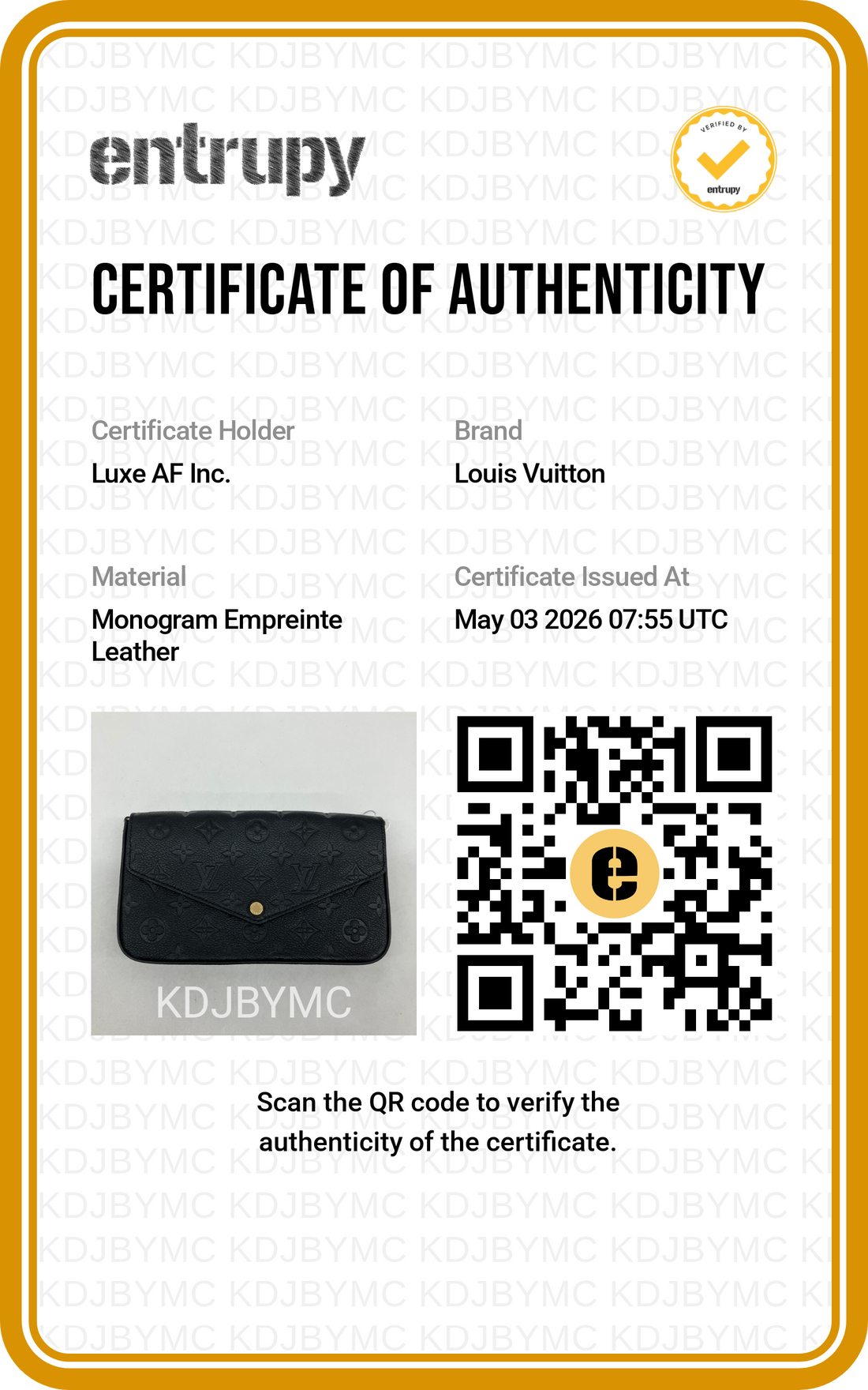 Louis Vuitton Black Monogram Empreinte Leather Pochette Felicie LV2520