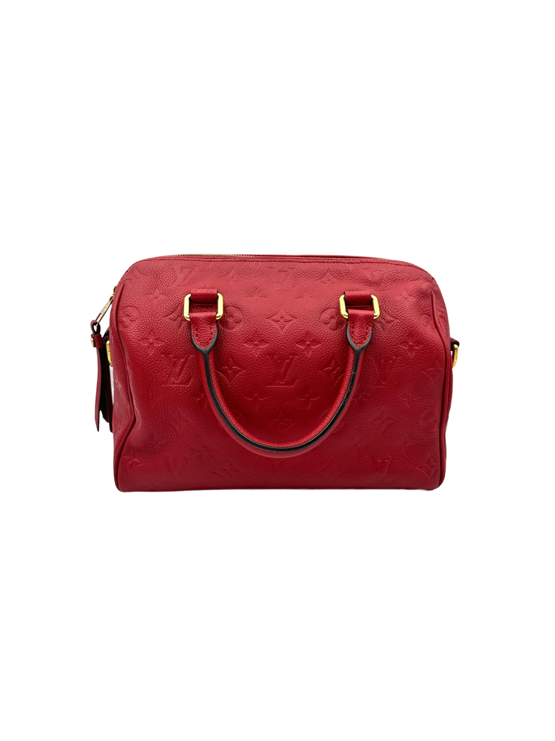 Louis Vuitton Speedy25 Red Monogram Empreinte Leather Handle Bag LV2513