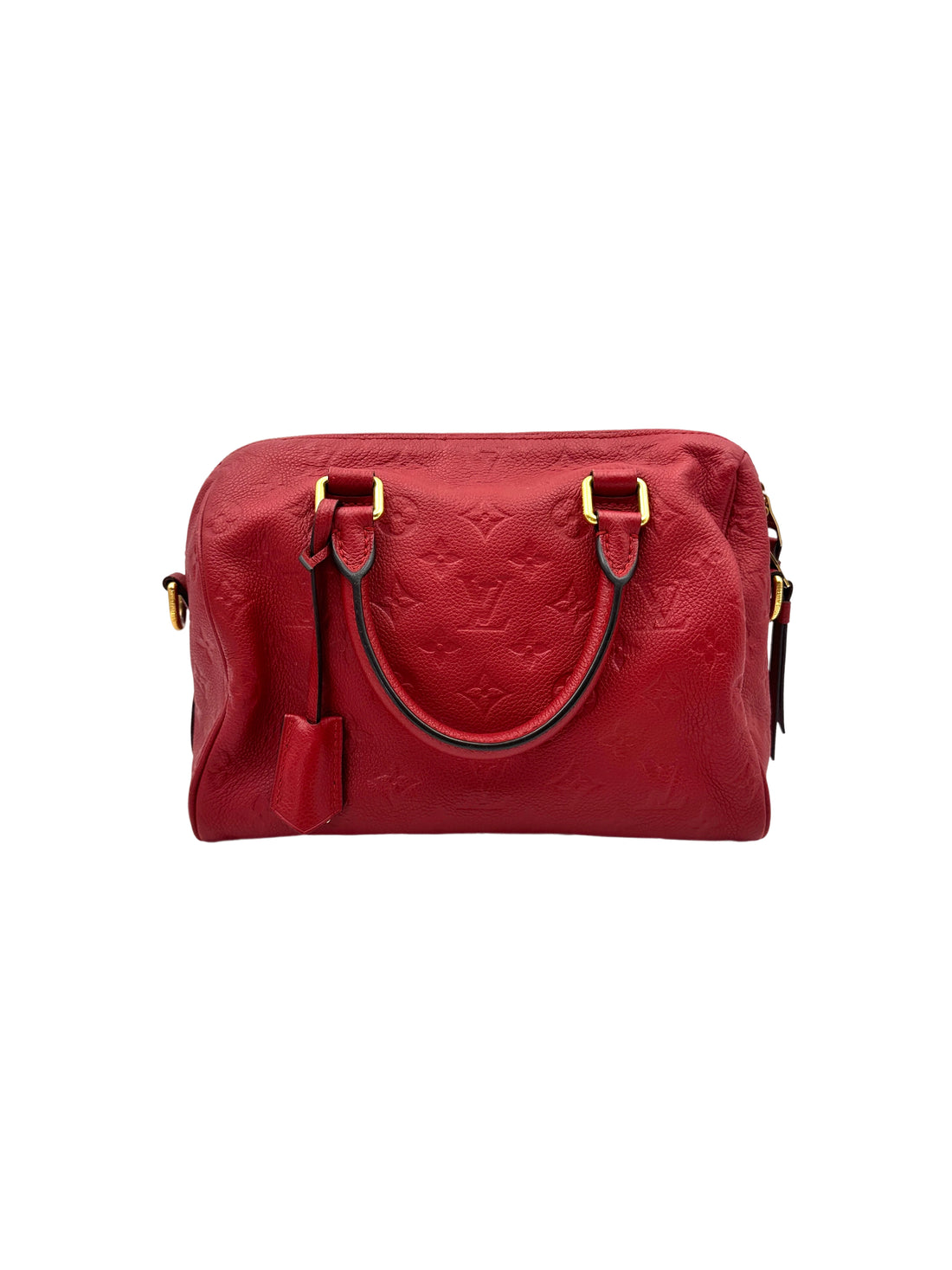 Louis Vuitton Speedy25 Red Monogram Empreinte Leather Handle Bag LV2513