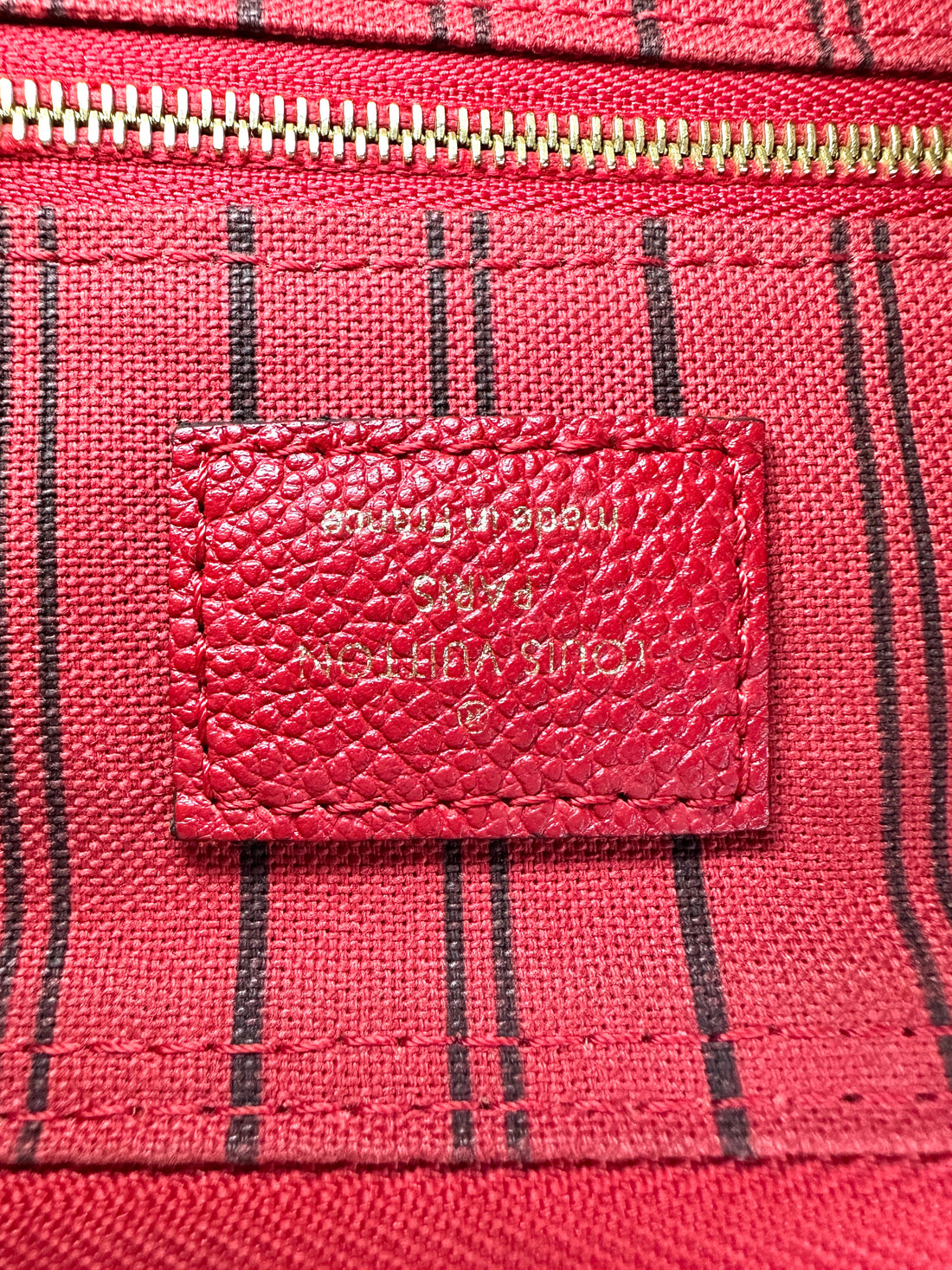 Louis Vuitton Speedy25 Red Monogram Empreinte Leather Handle Bag LV2513