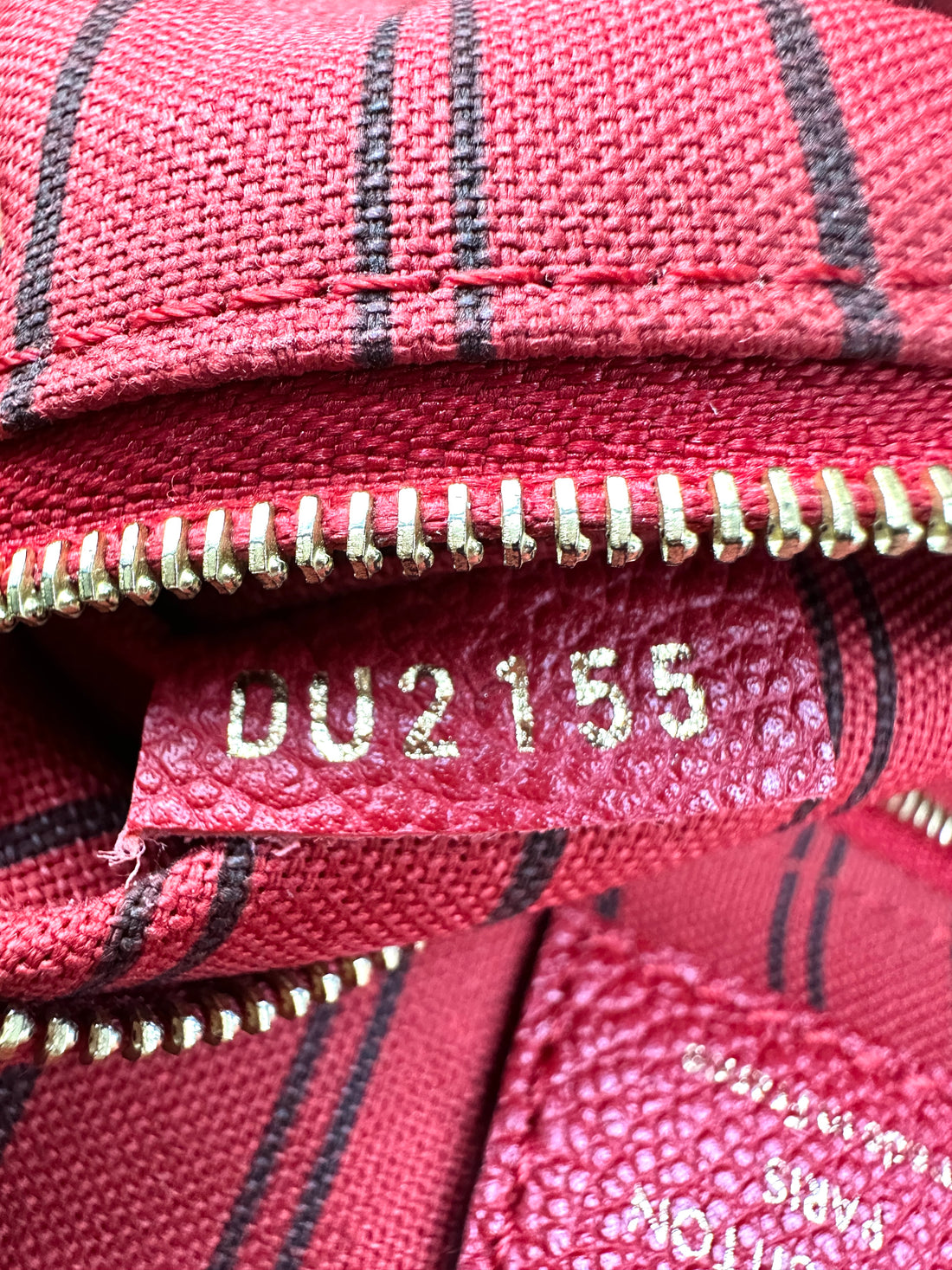 Louis Vuitton Speedy25 Red Monogram Empreinte Leather Handle Bag LV2513