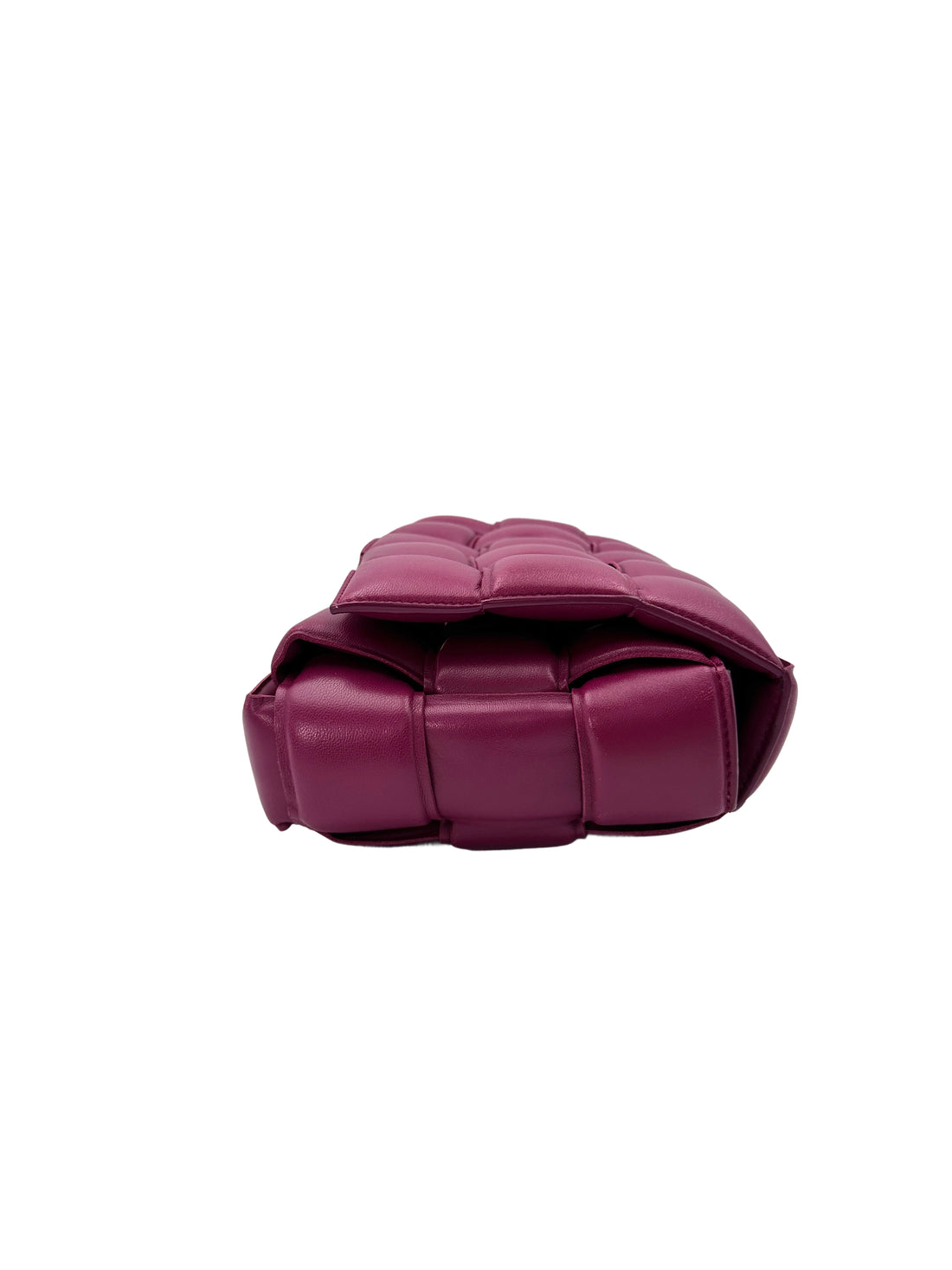 Bottega Veneta Padded Cassette Raspberry Leather Shoulder Bag BV125