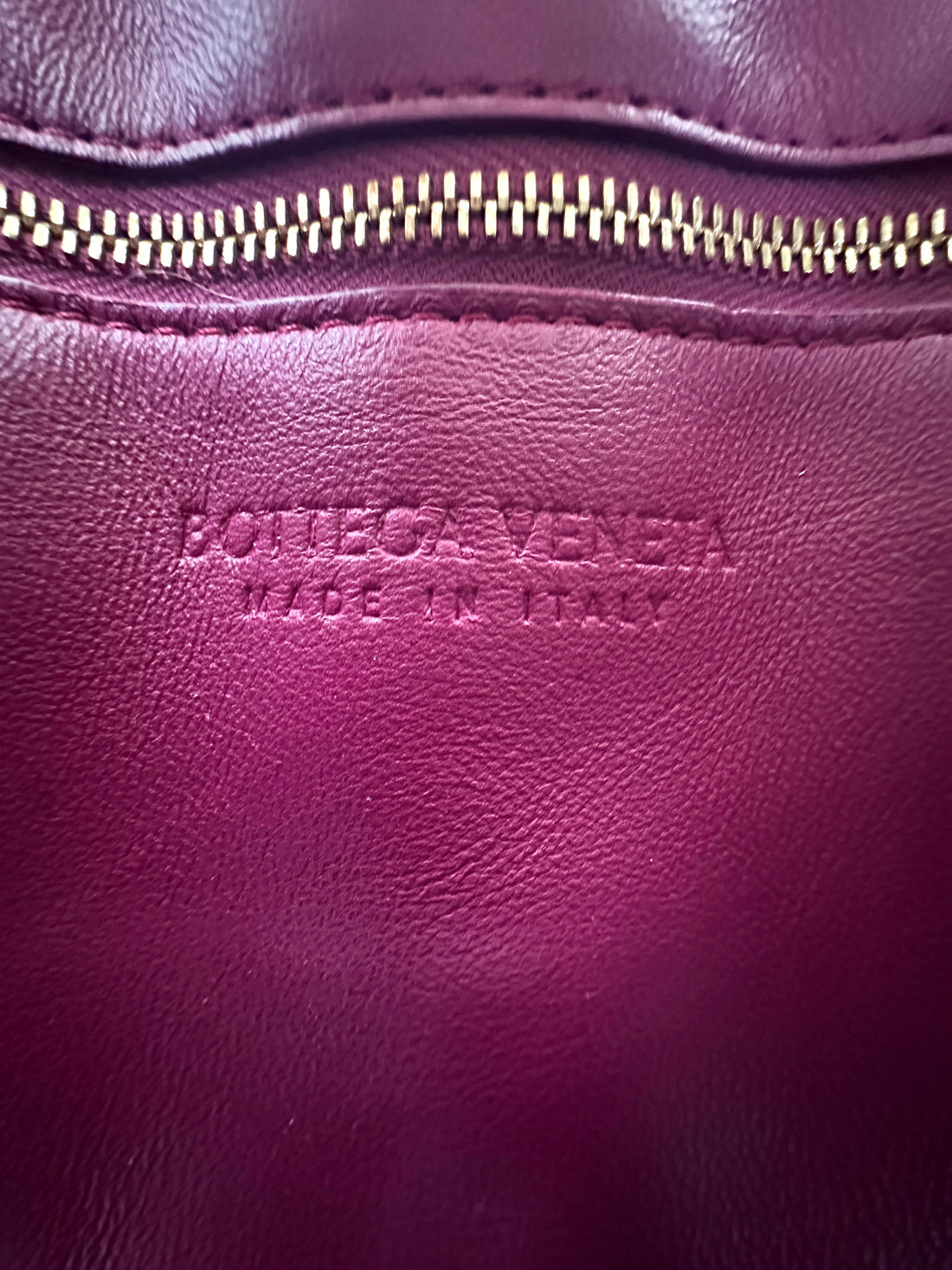Bottega Veneta Padded Cassette Raspberry Leather Shoulder Bag BV125