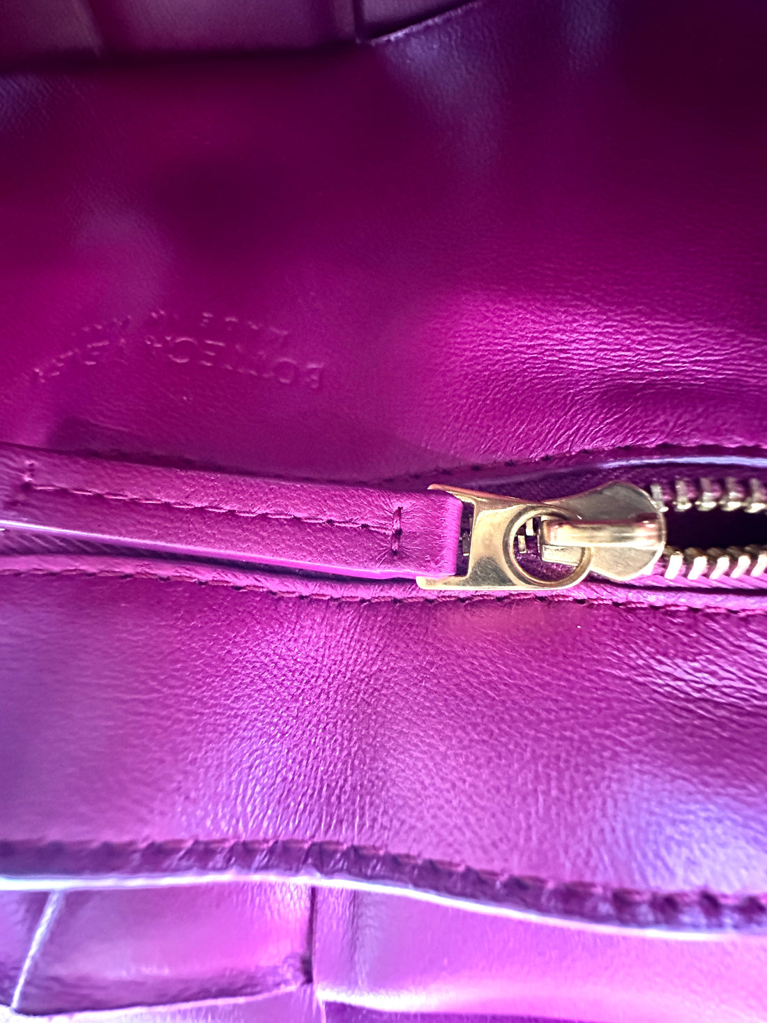 Bottega Veneta Padded Cassette Raspberry Leather Shoulder Bag BV125