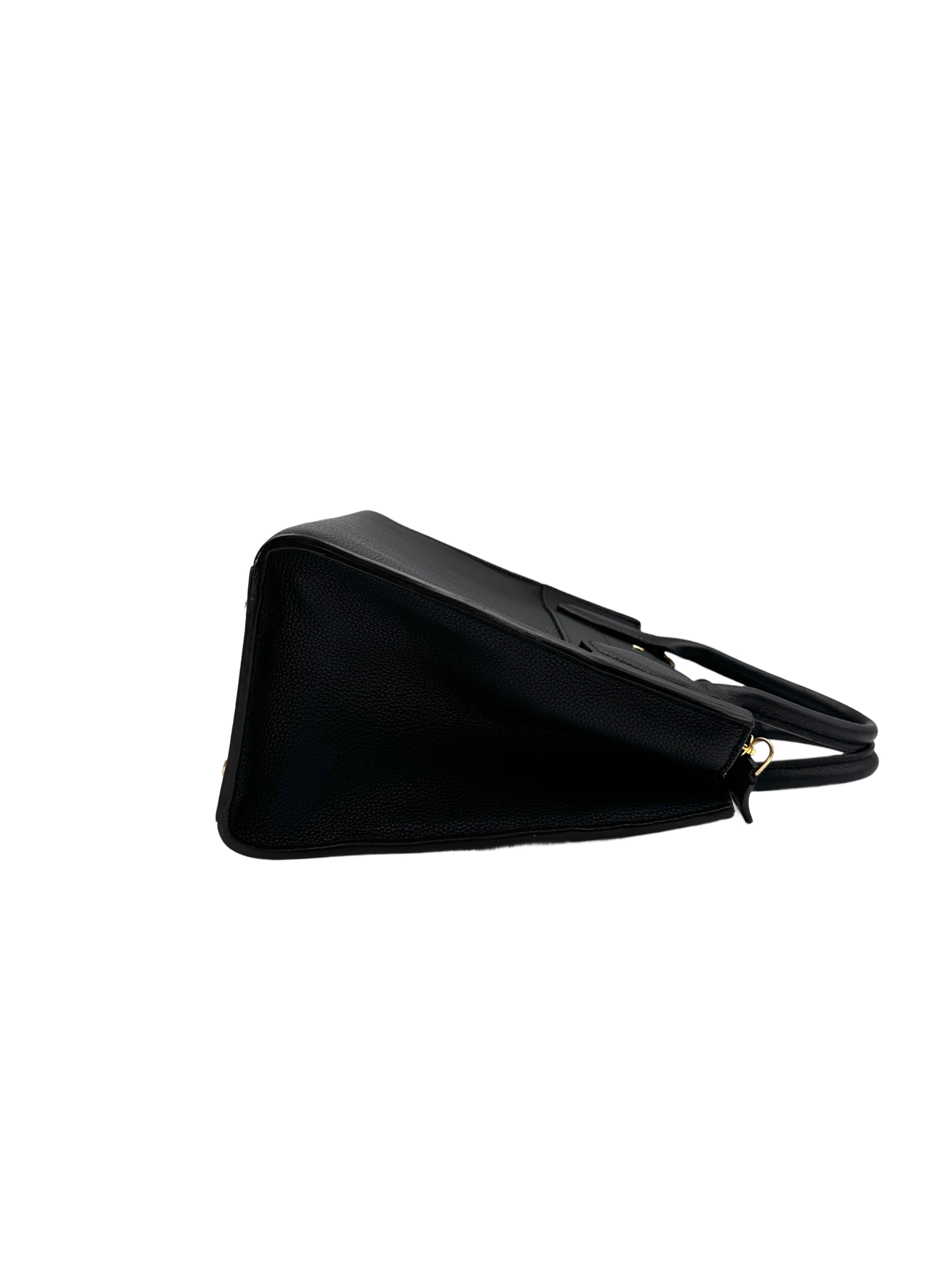 Louis Vuitton City Steamer Black Grained Leather Handle Bag LV2517