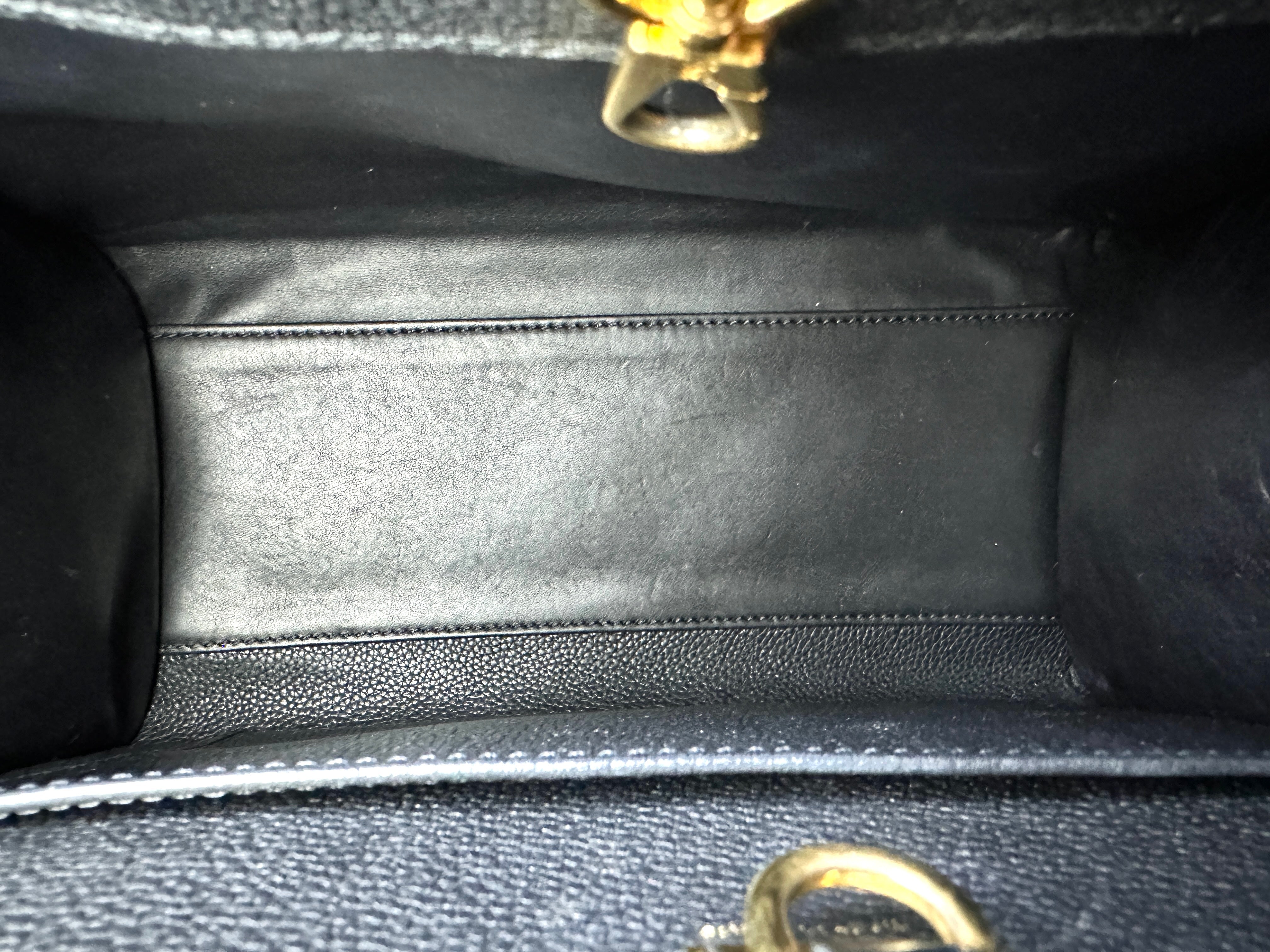 Louis Vuitton City Steamer Black Grained Leather Handle Bag LV2517