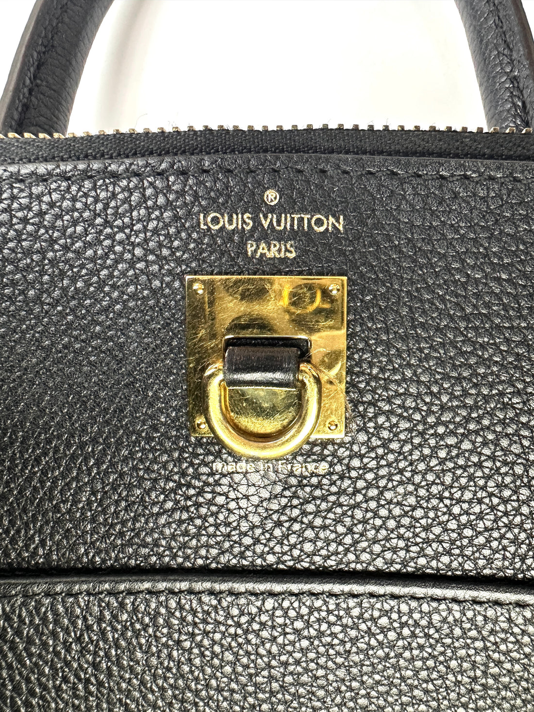 Louis Vuitton City Steamer Black Grained Leather Handle Bag LV2517