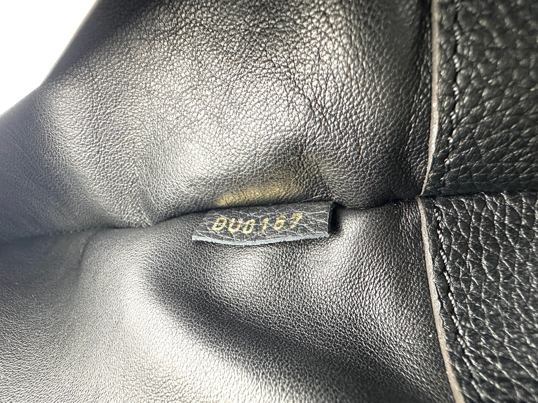 Louis Vuitton City Steamer Black Grained Leather Handle Bag LV2517