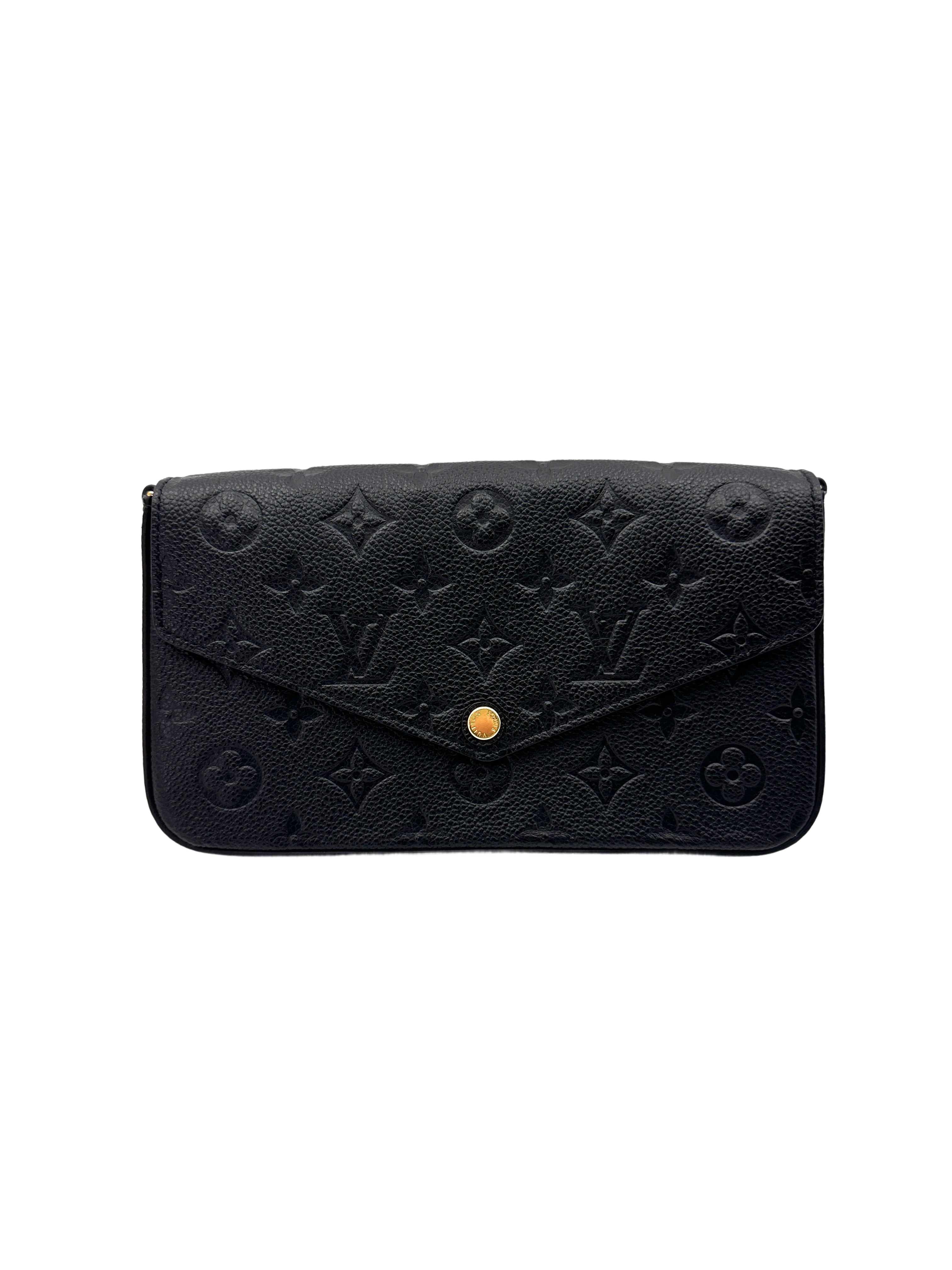 Louis Vuitton Black Monogram Empreinte Leather Pochette Felicie LV2520