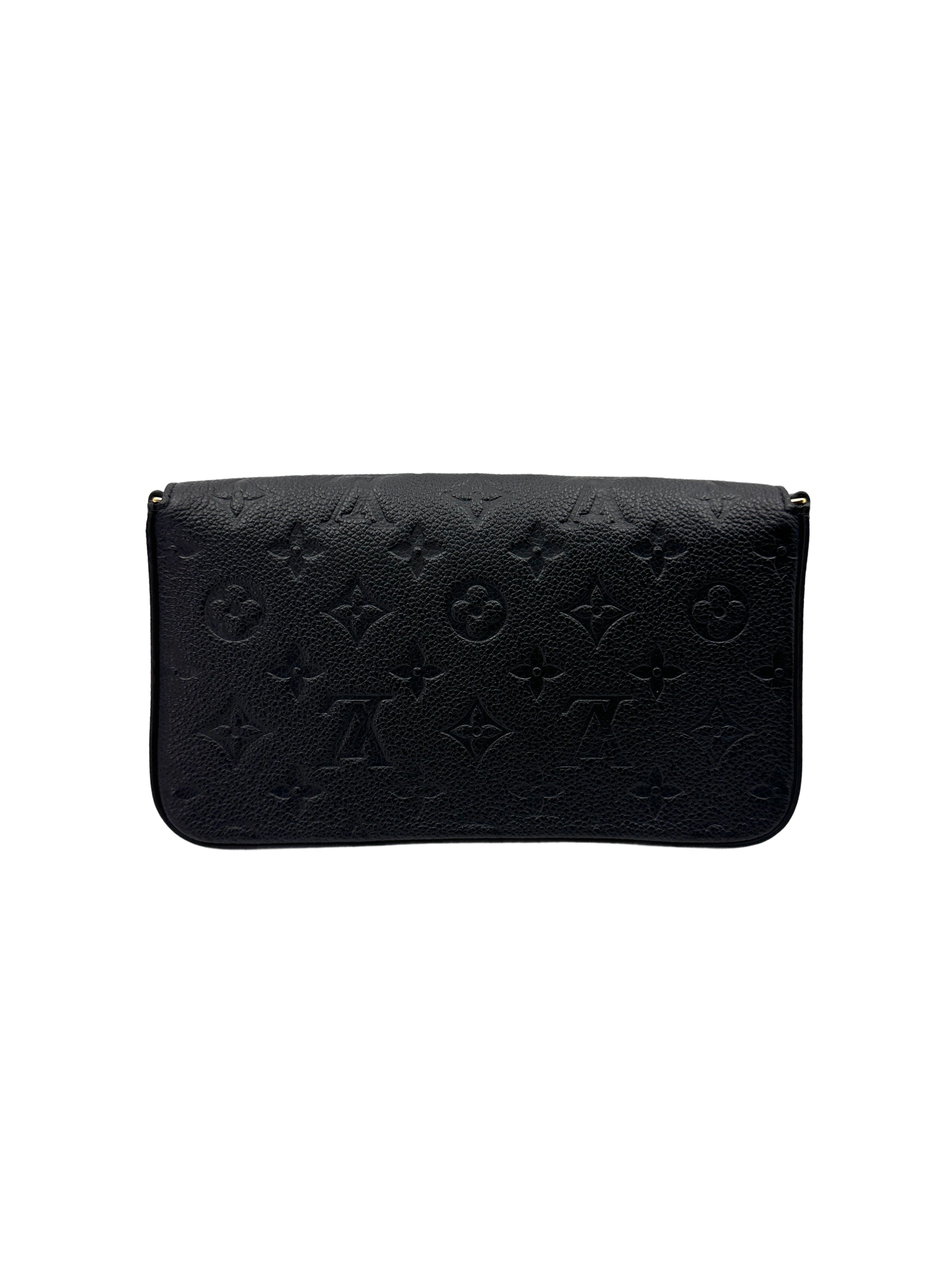 Louis Vuitton Black Monogram Empreinte Leather Pochette Felicie LV2520