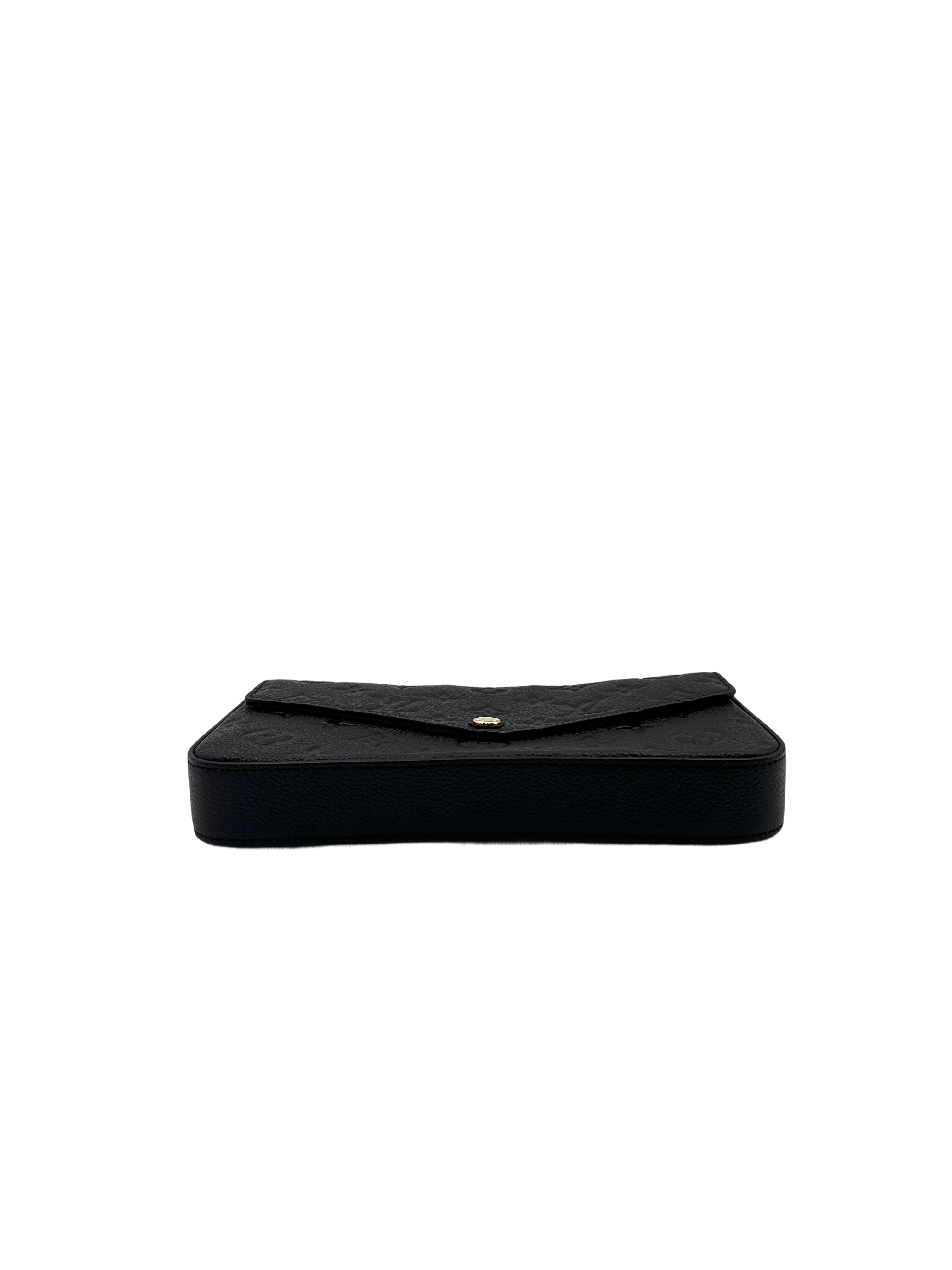 Louis Vuitton Black Monogram Empreinte Leather Pochette Felicie LV2520