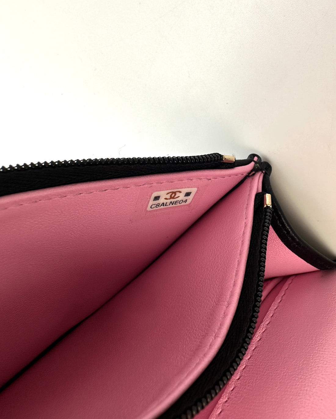 Chanel Black Quilted Leather Pink Top Handle Bag(C8***04) IRIS192