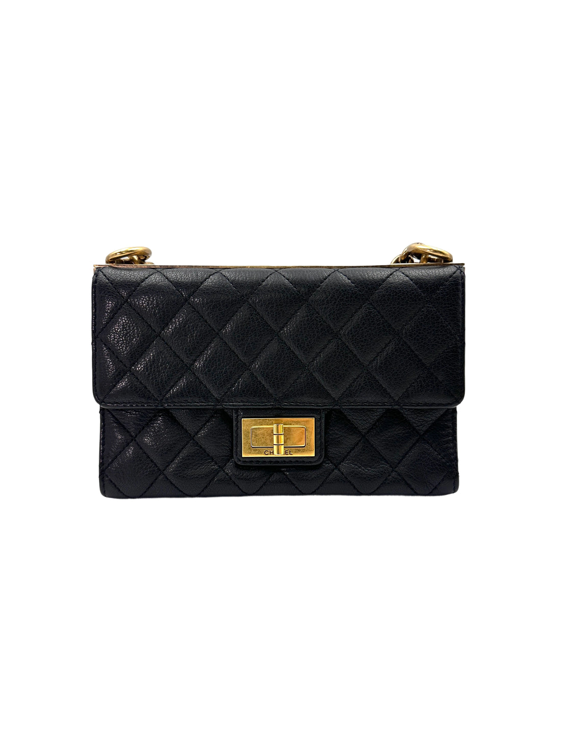 Chanel 2.55 Reissue Black Quilted Leather Belt Bag With Gold Hardware(17***34) IRIS191