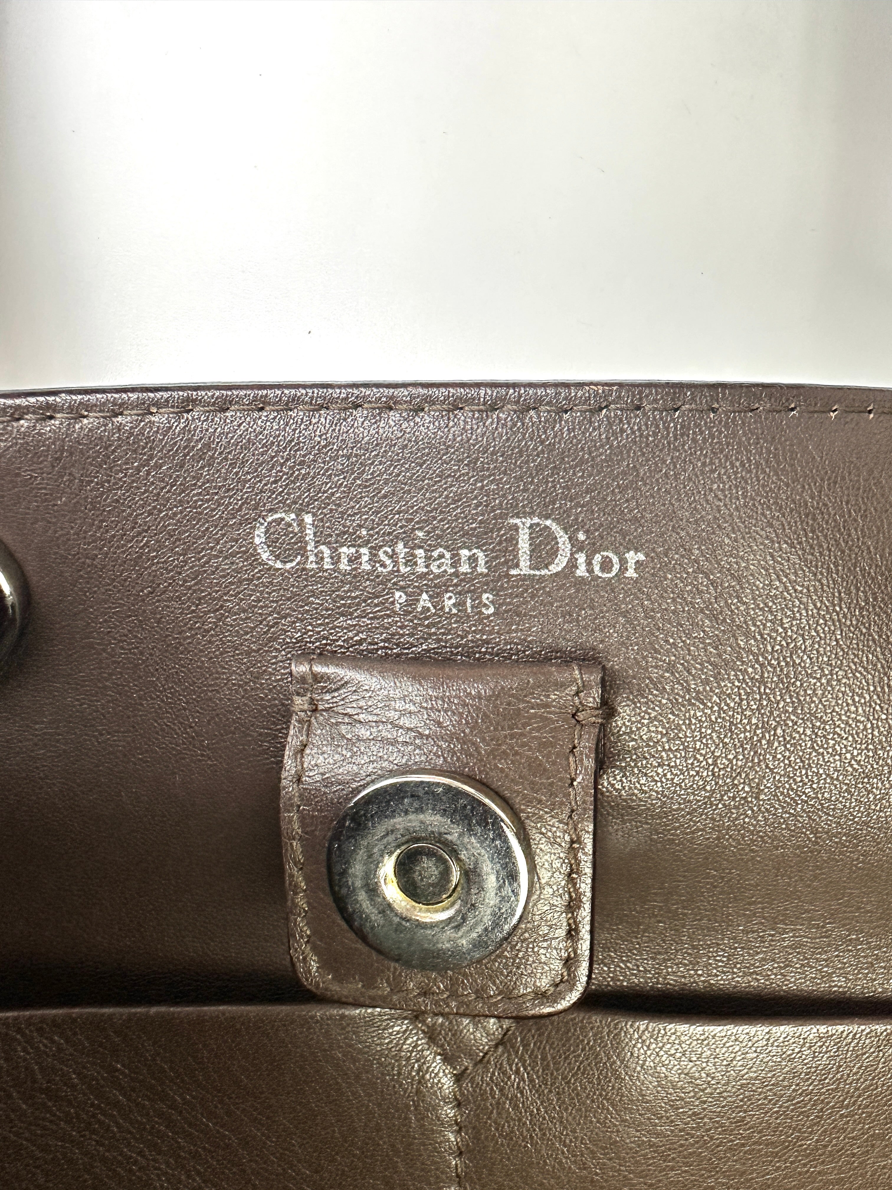 Christian Dior Diorissimo White Leather Top Handle Bag DR699