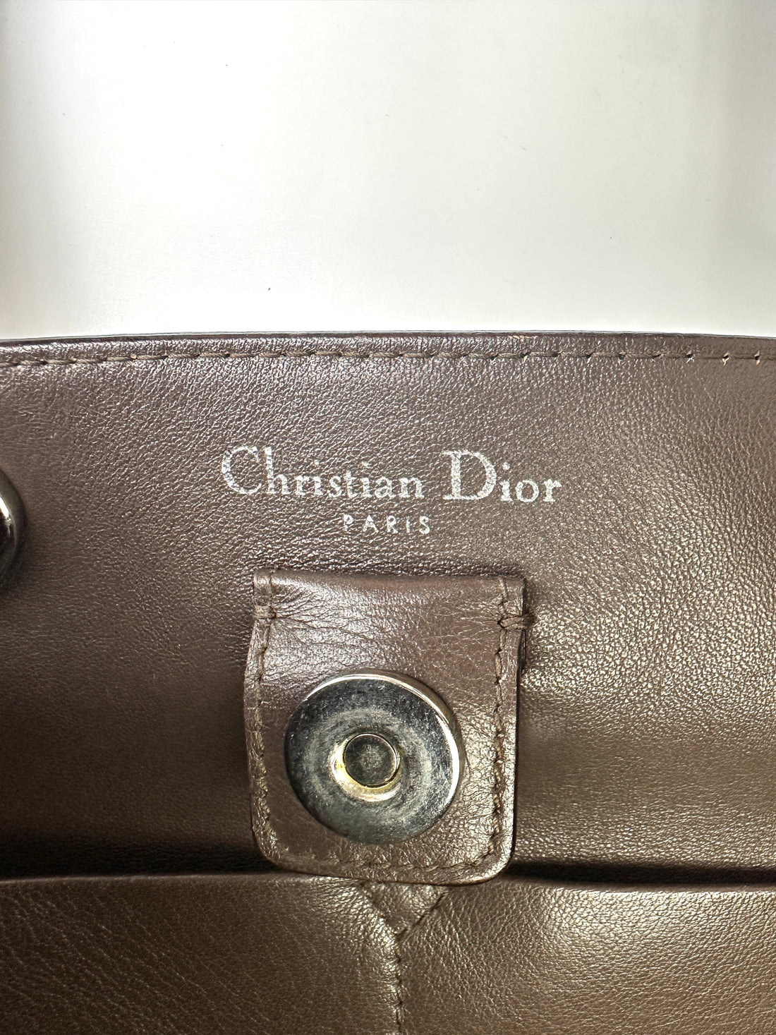 Christian Dior Diorissimo White Leather Top Handle Bag DR699
