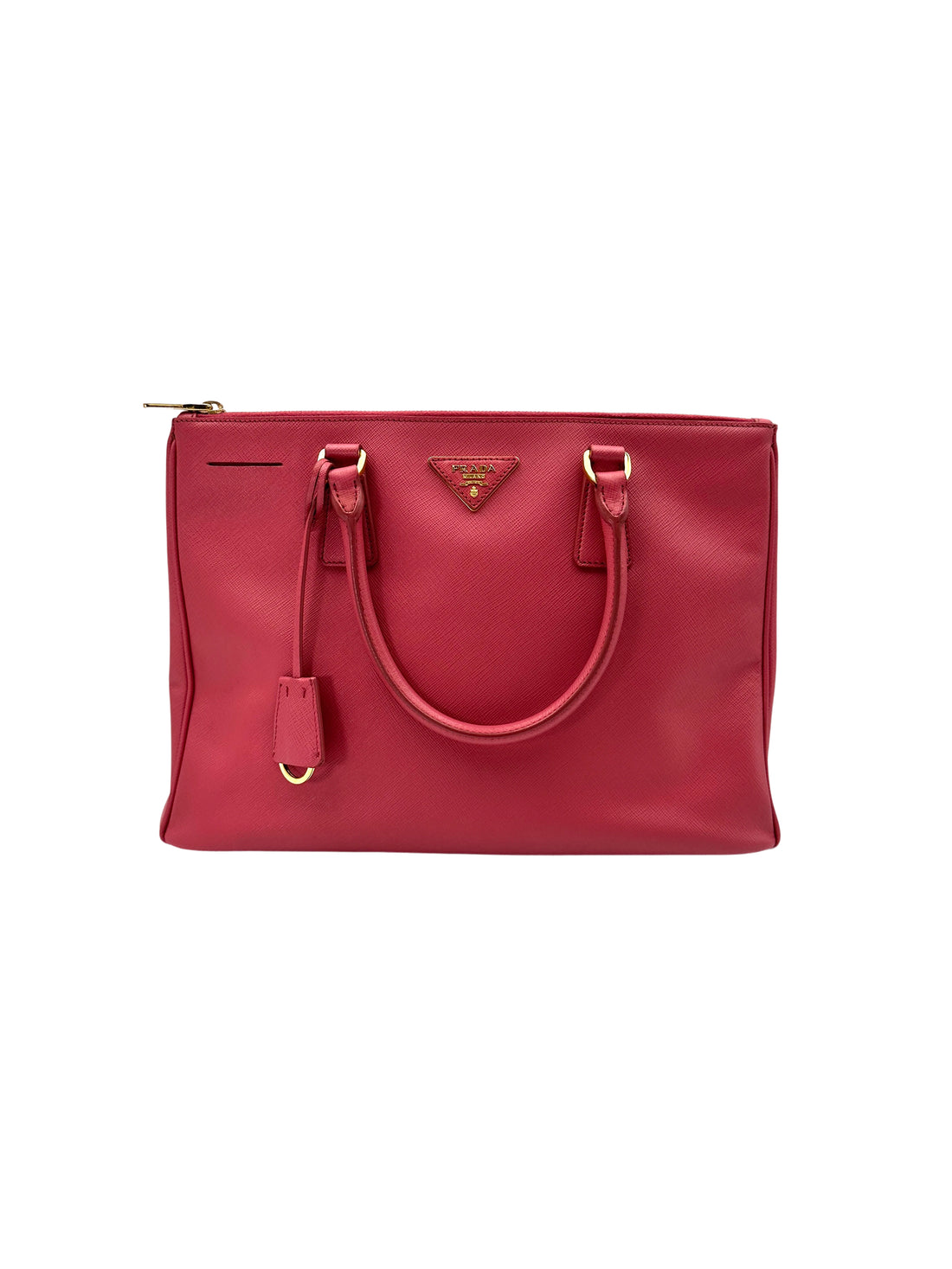 Prada Galleria Pink Saffiano Leather Medium Size Handle Bag PR289
