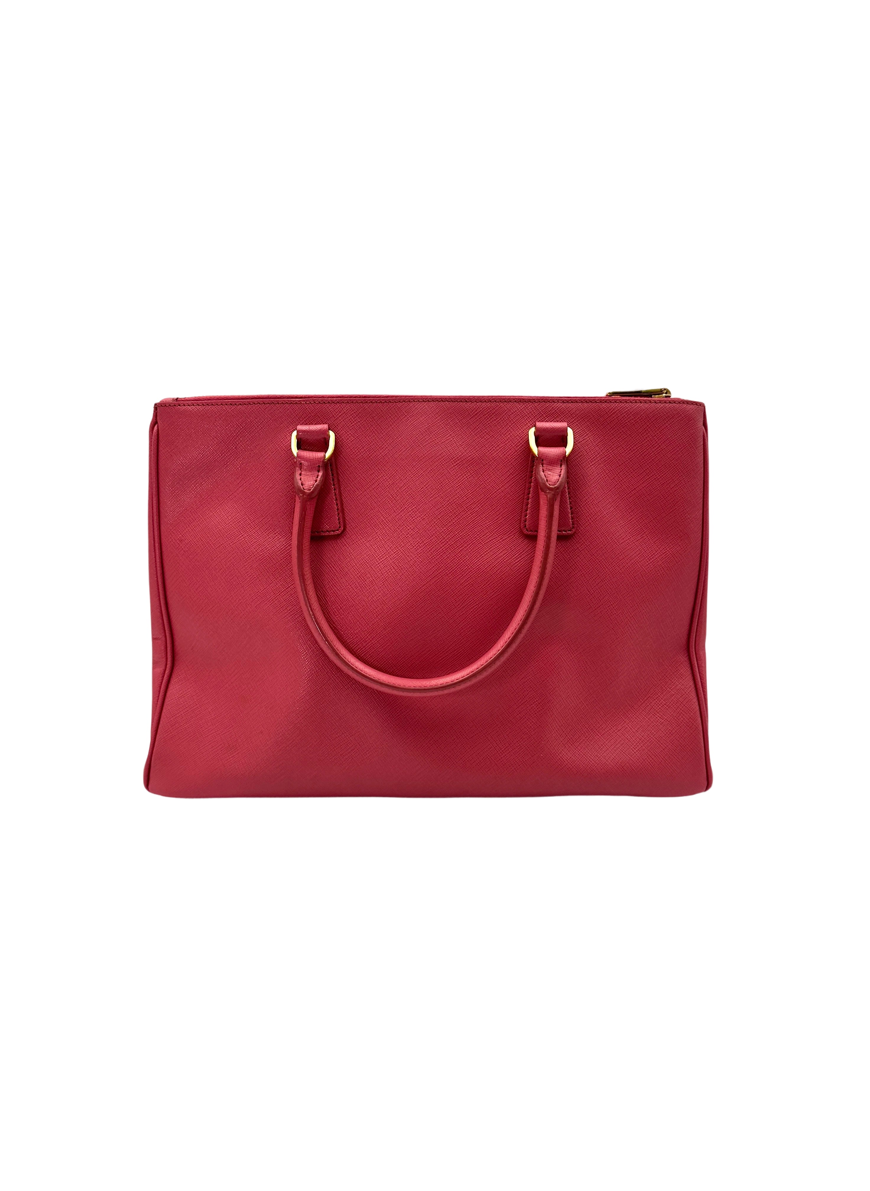 Prada Galleria Pink Saffiano Leather Medium Size Handle Bag PR289
