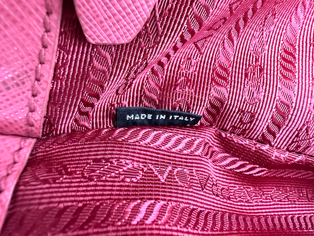 Prada Galleria Pink Saffiano Leather Medium Size Handle Bag PR289