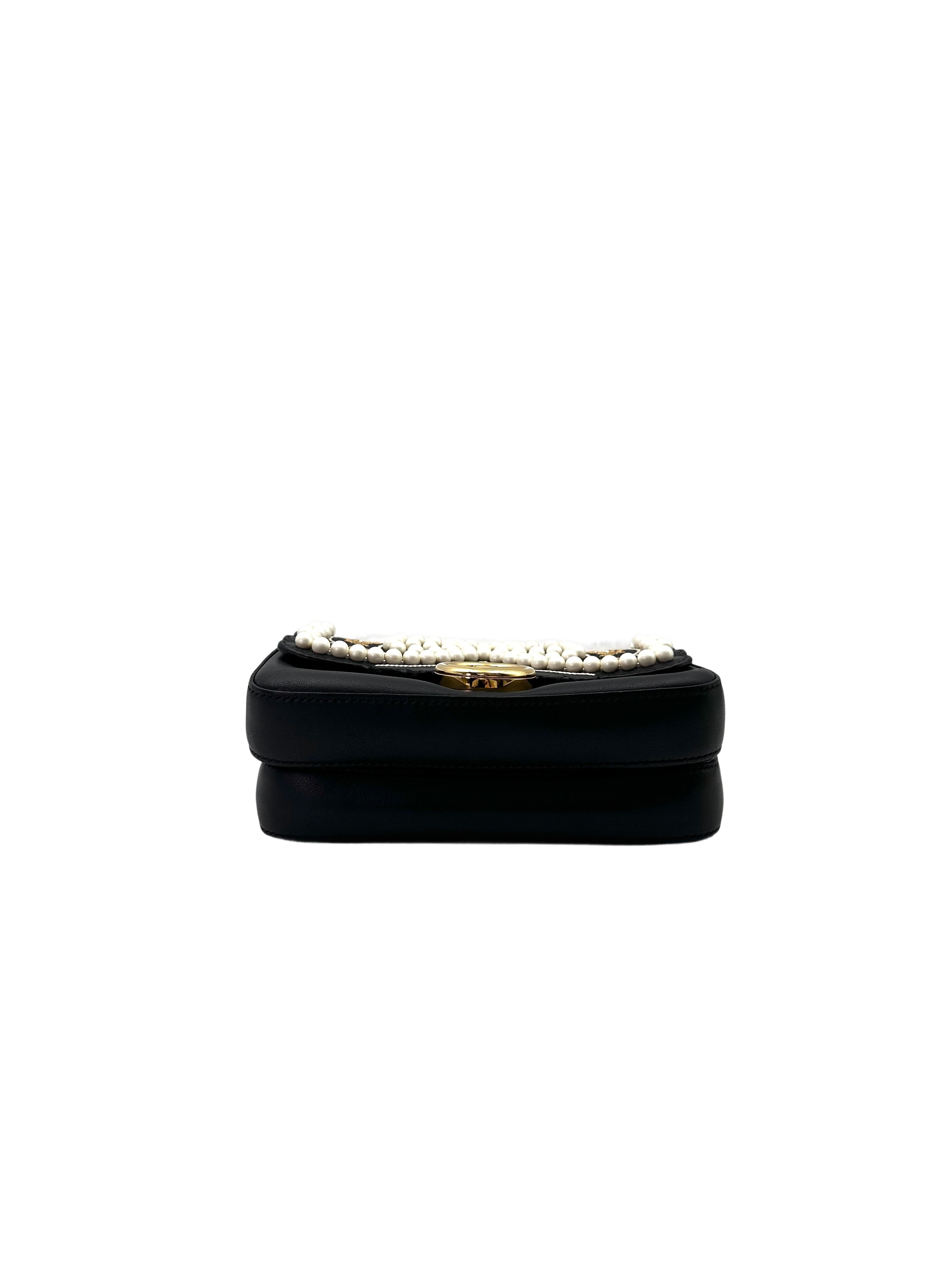 Fendi Ribbons & Pearls Double Baguette Shoulder Bag FF96