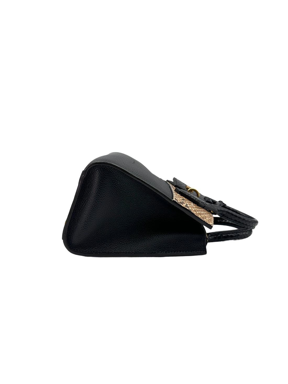 Louis Vuitton City Steamer Python & Black Grained Leather Handle Bag LV2522