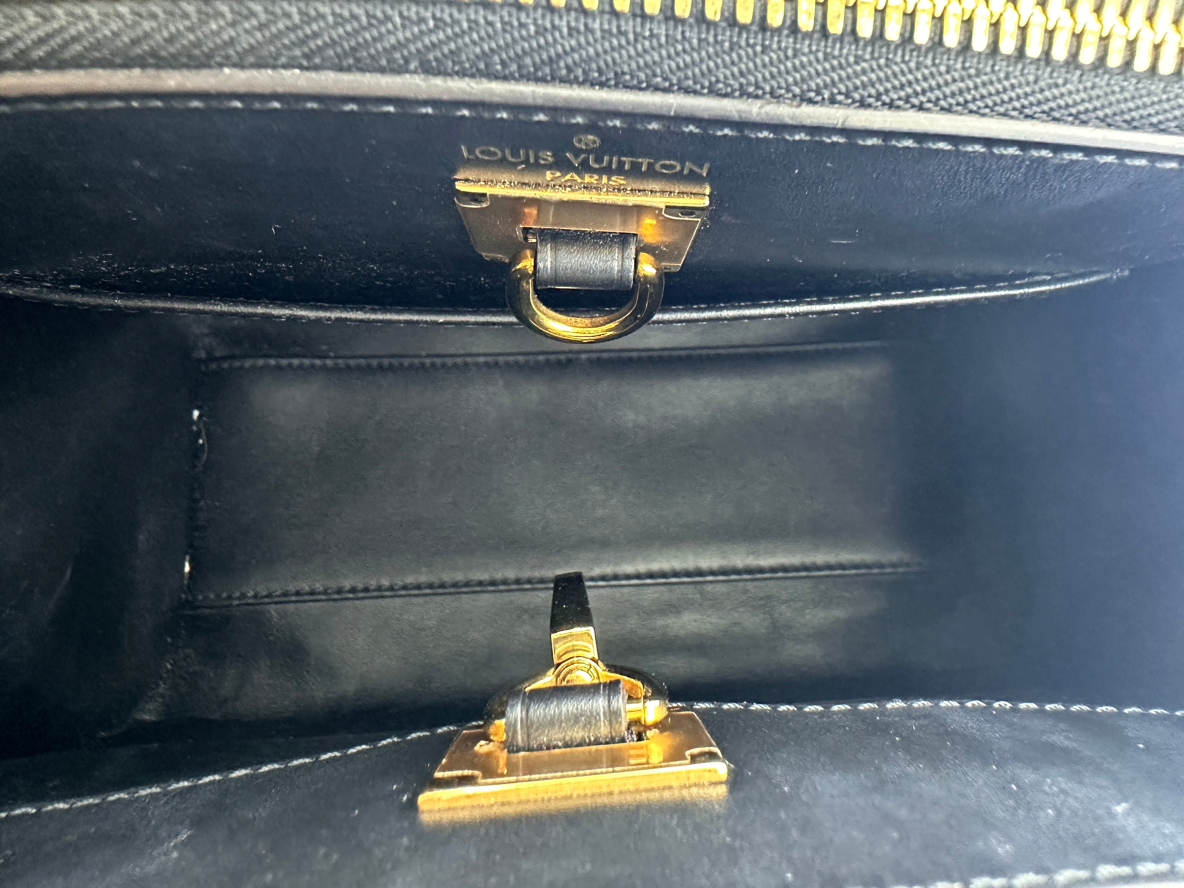 Louis Vuitton City Steamer Python & Black Grained Leather Handle Bag LV2522