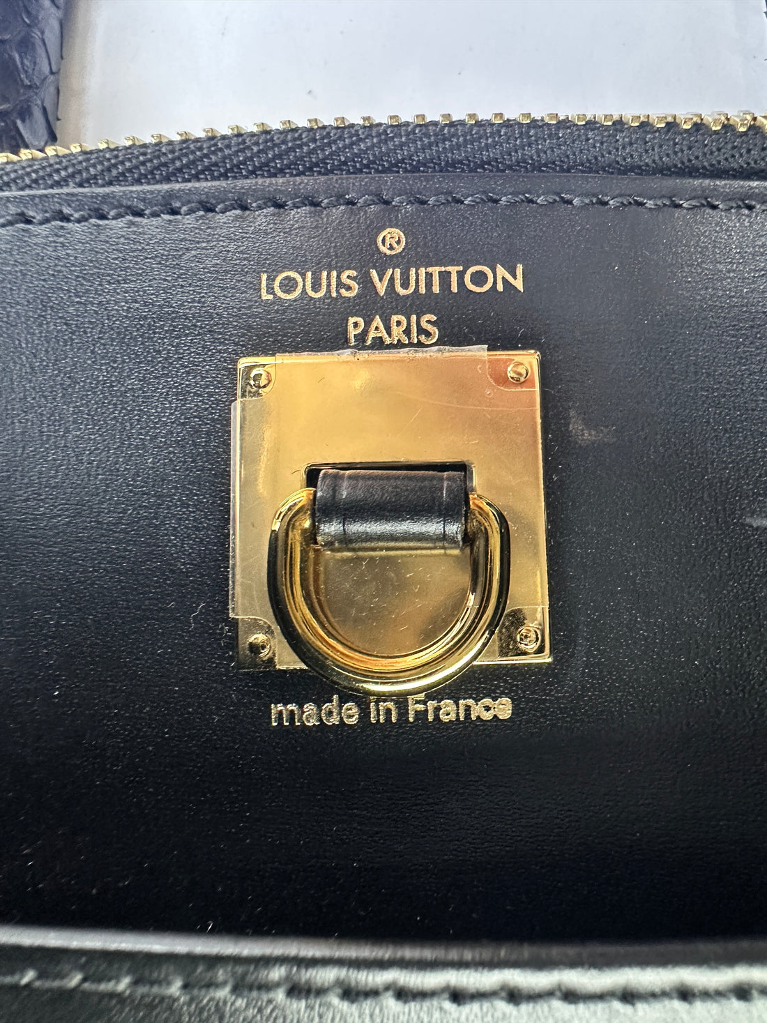 Louis Vuitton City Steamer Python & Black Grained Leather Handle Bag LV2522