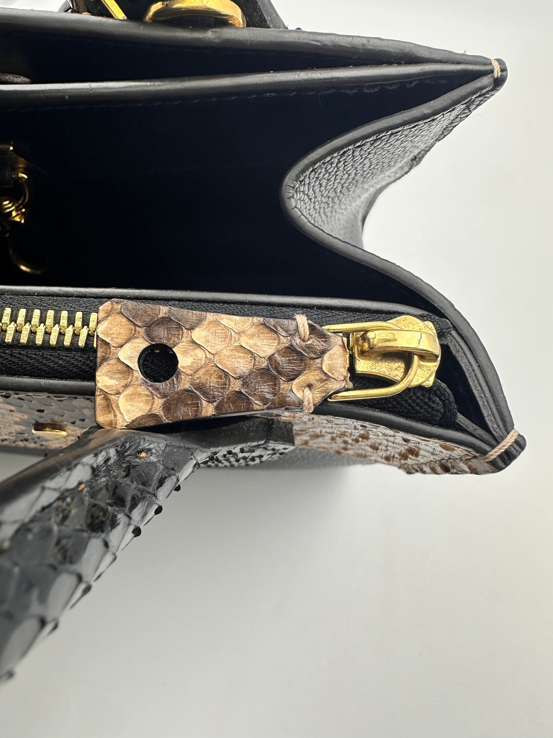 Louis Vuitton City Steamer Python & Black Grained Leather Handle Bag LV2522