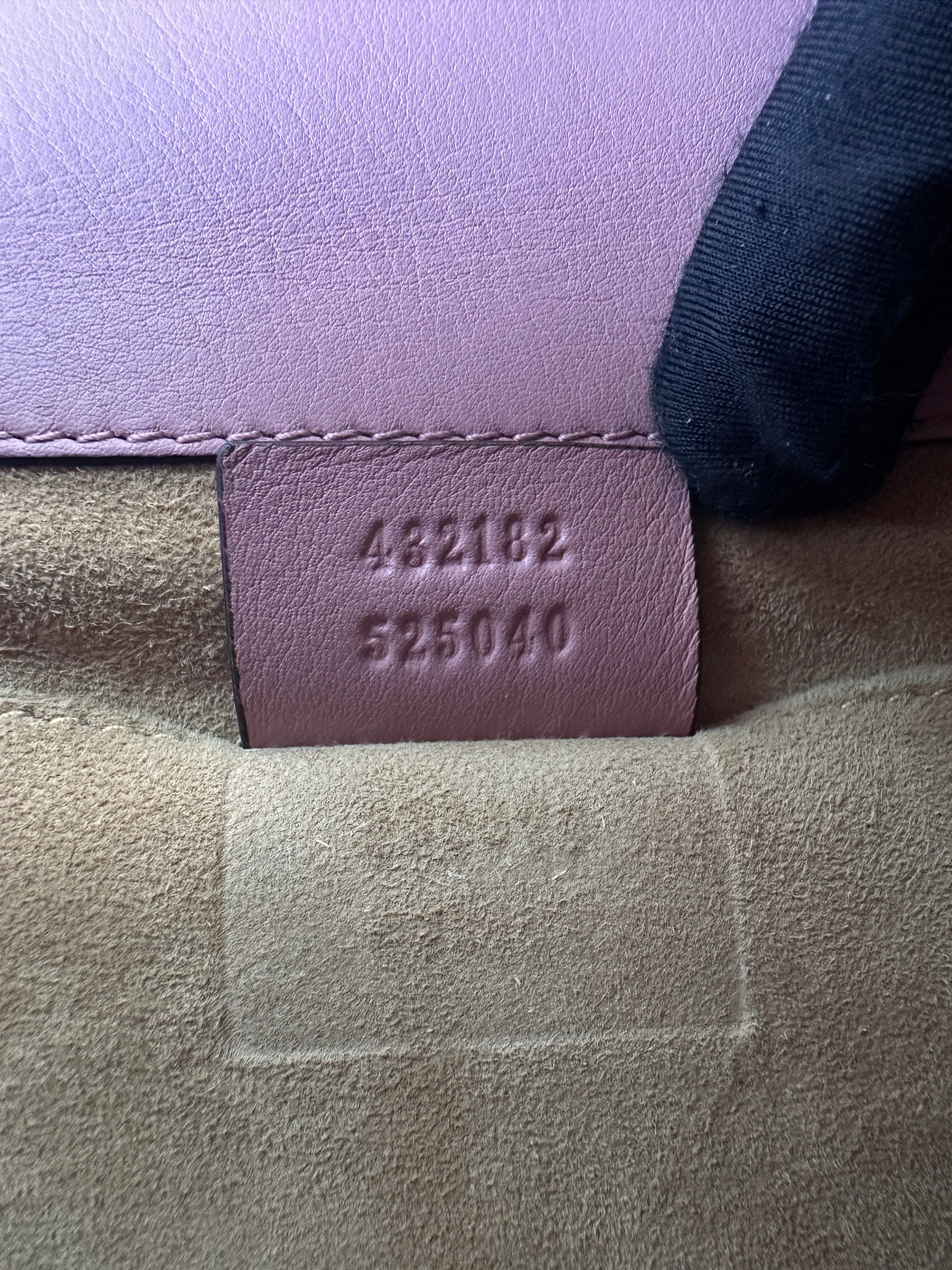 Gucci Padlock Pink Pearl Studded Leather Chain Bag With Gold Hardware IRIS195