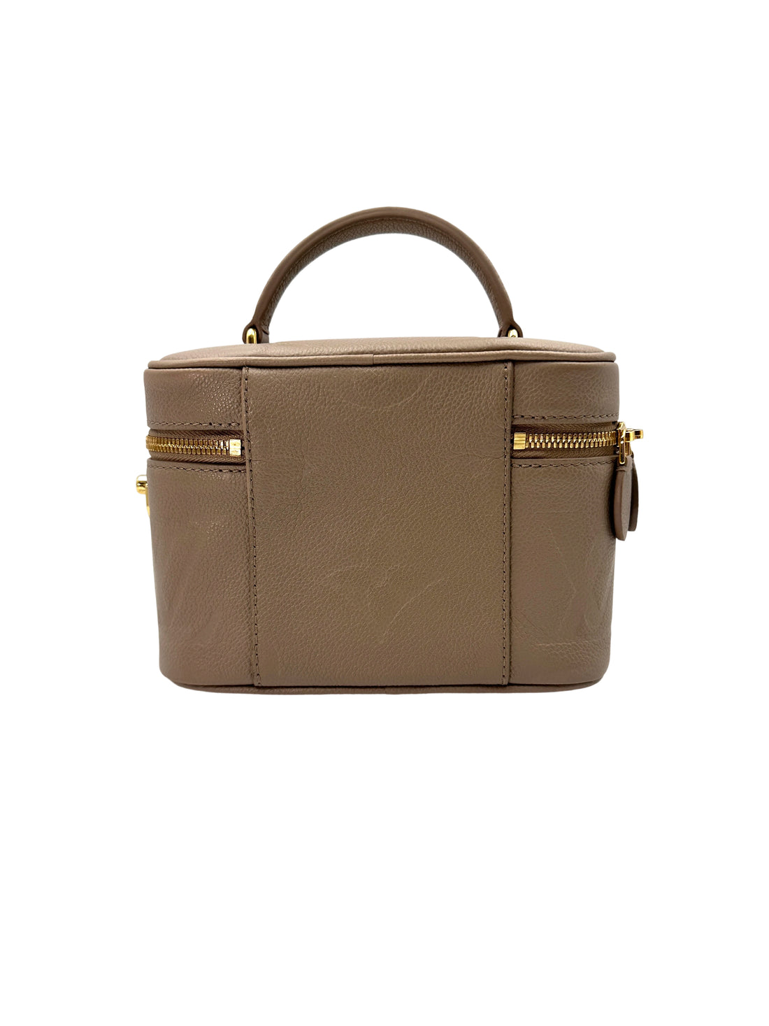 Louis Vuitton Vanity PM Beige Monogram Empreinte Leather Handle Bag LV2526
