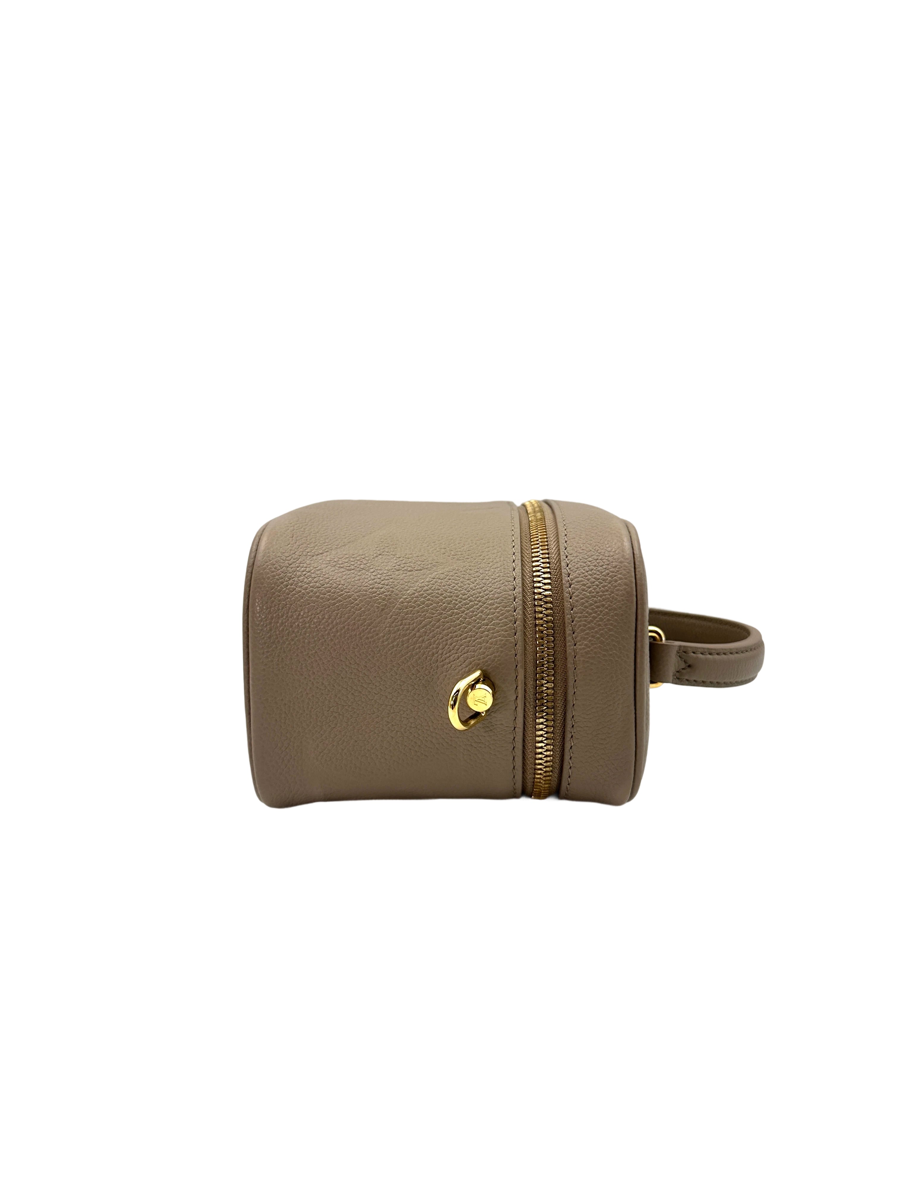 Louis Vuitton Vanity PM Beige Monogram Empreinte Leather Handle Bag LV2526