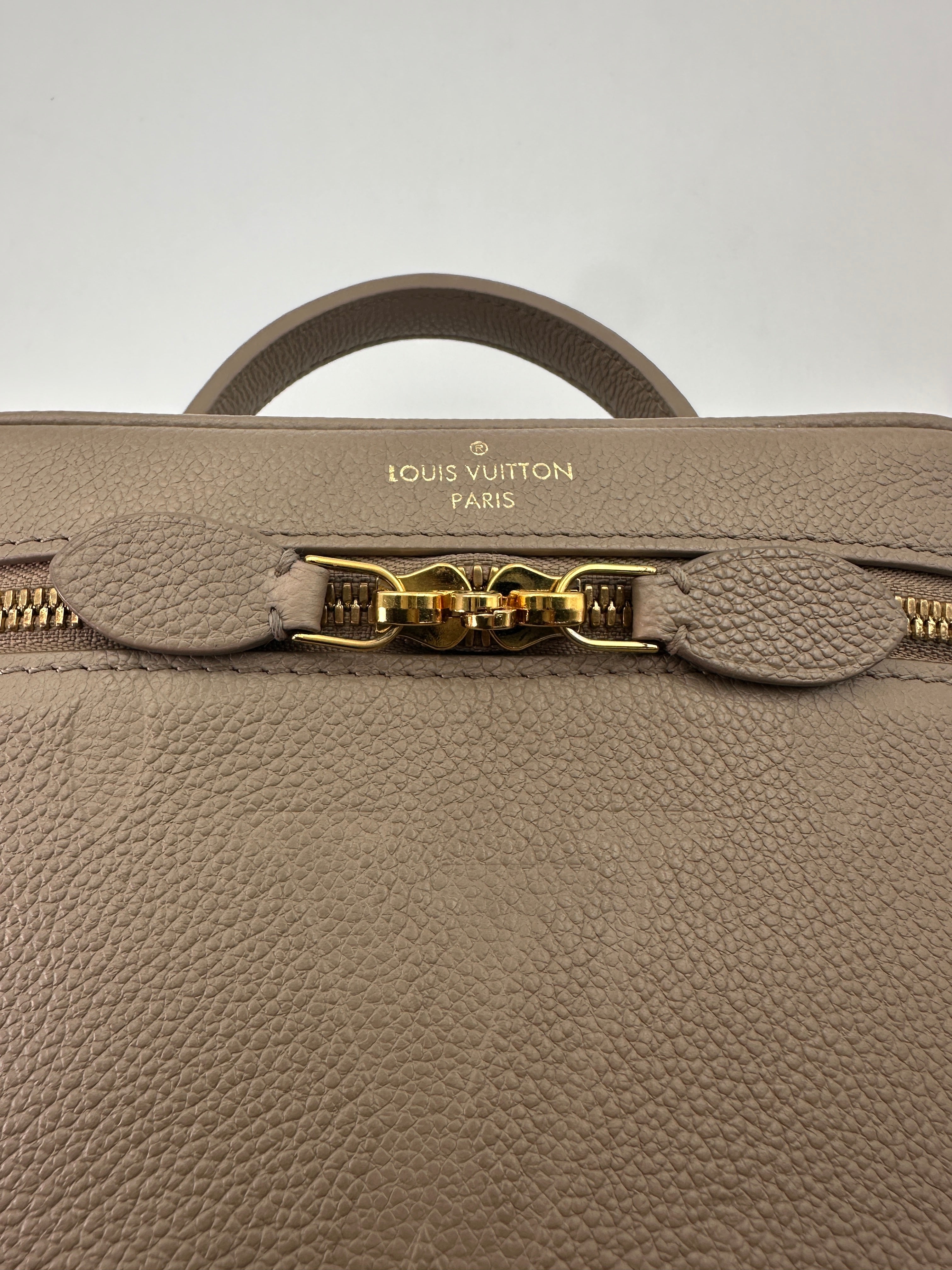 Louis Vuitton Vanity PM Beige Monogram Empreinte Leather Handle Bag LV2526