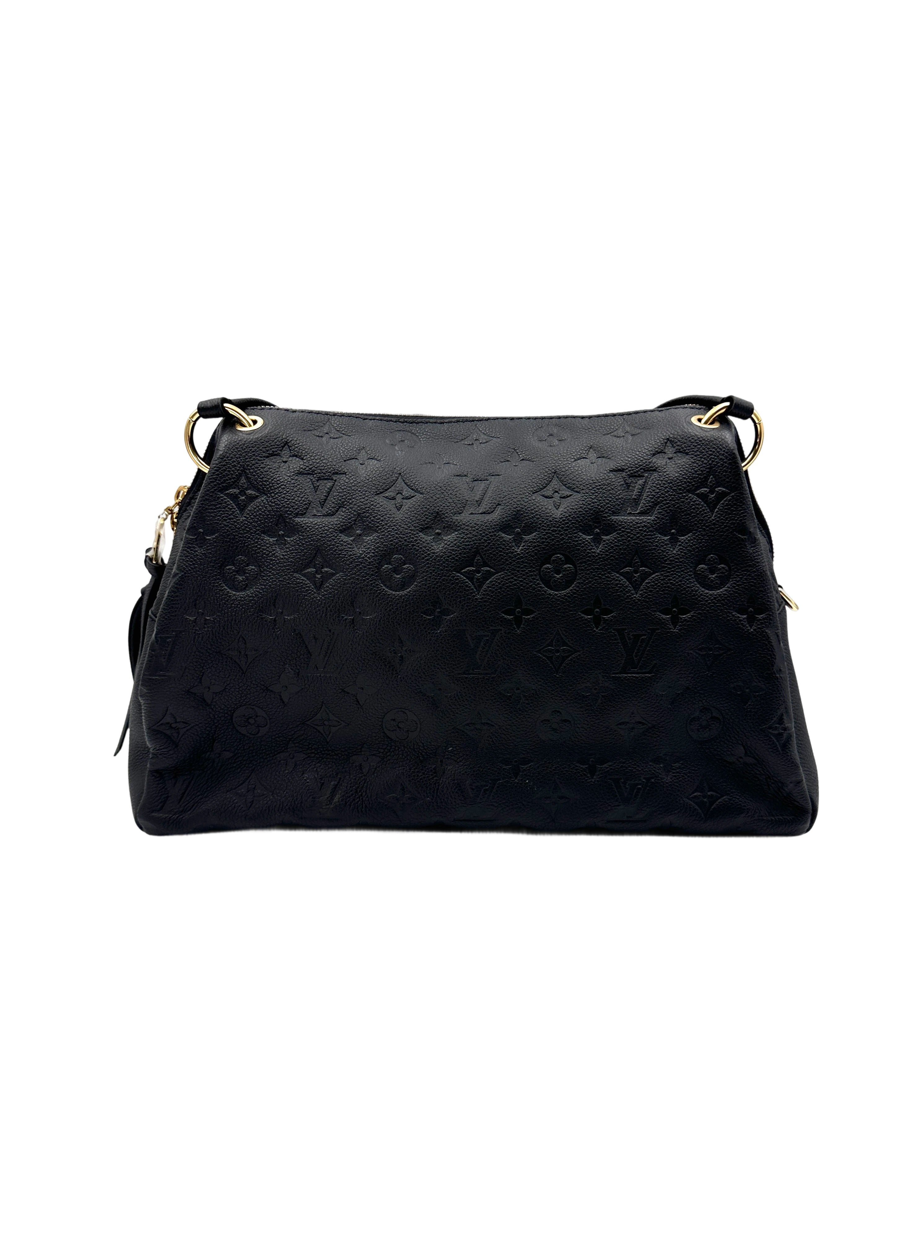 Louis Vuitton Ponthieu Black Monogram Canvas Leather Handle Bag LV2521