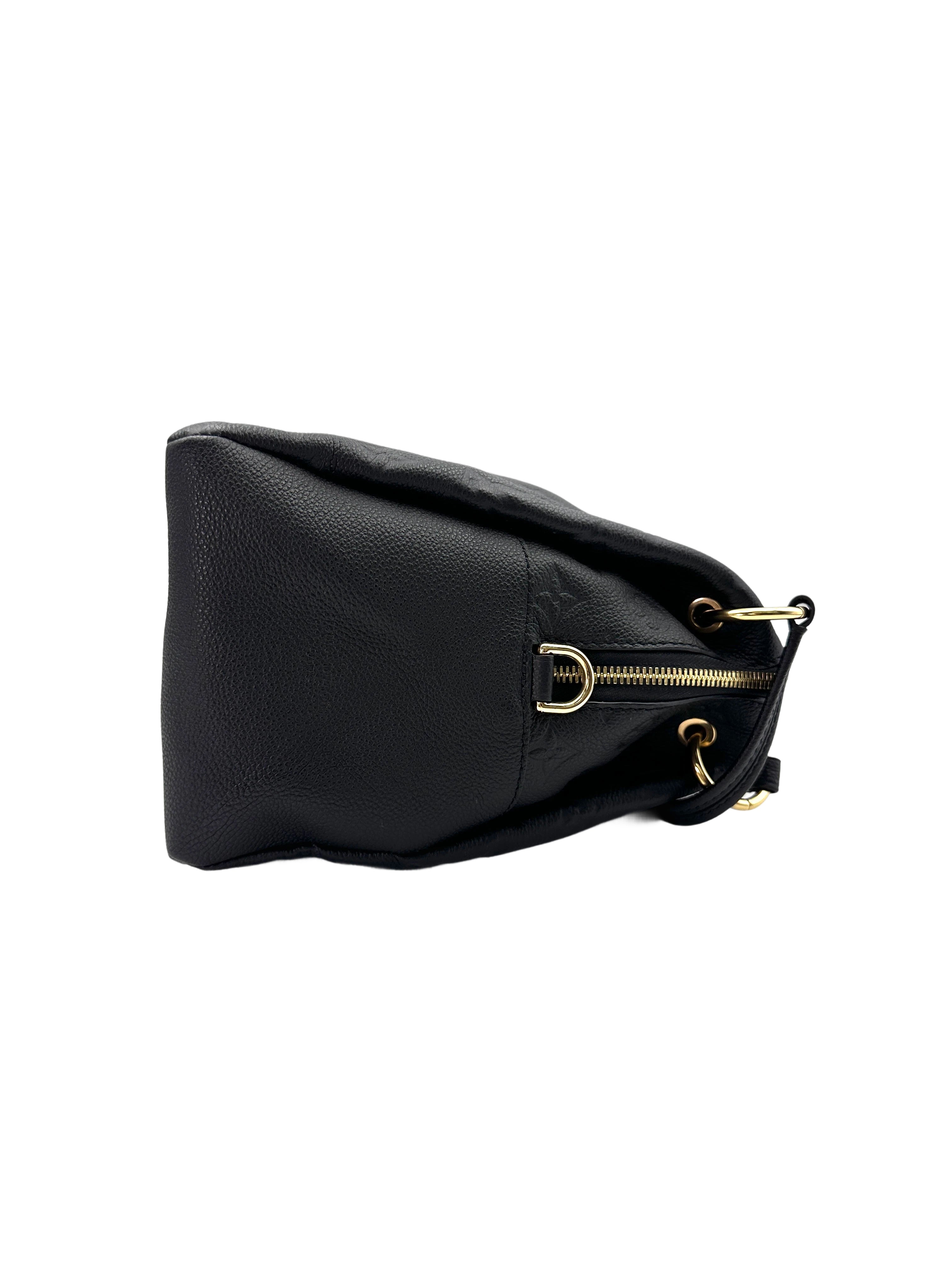 Louis Vuitton Ponthieu Black Monogram Canvas Leather Handle Bag LV2521