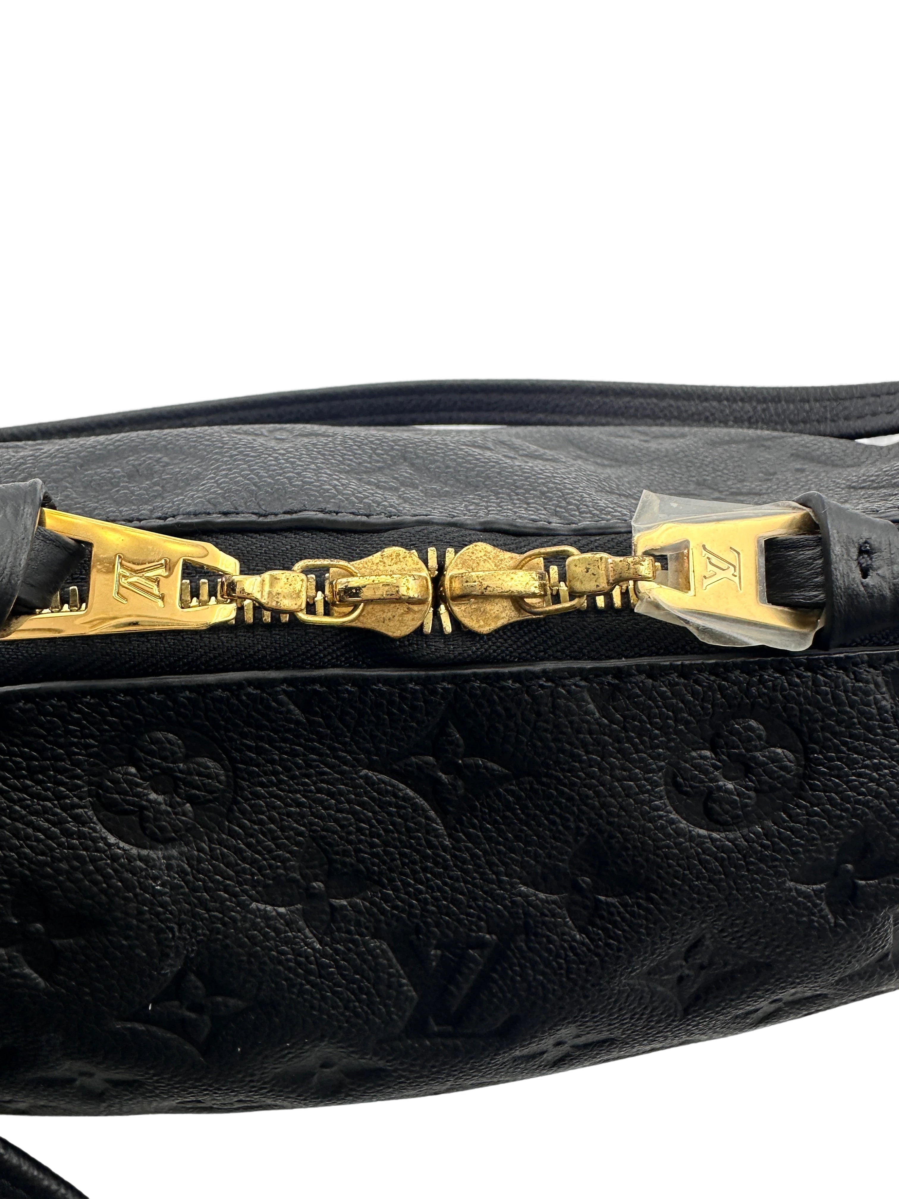 Louis Vuitton Ponthieu Black Monogram Canvas Leather Handle Bag LV2521