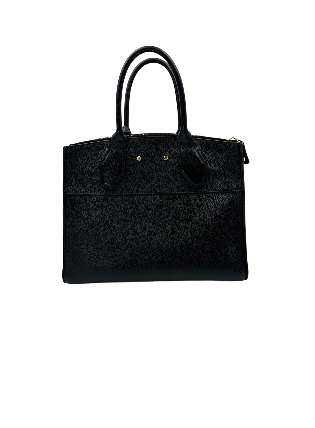 Louis Vuitton City Steamer PM Black Grained Leather Handle Bag LV2529