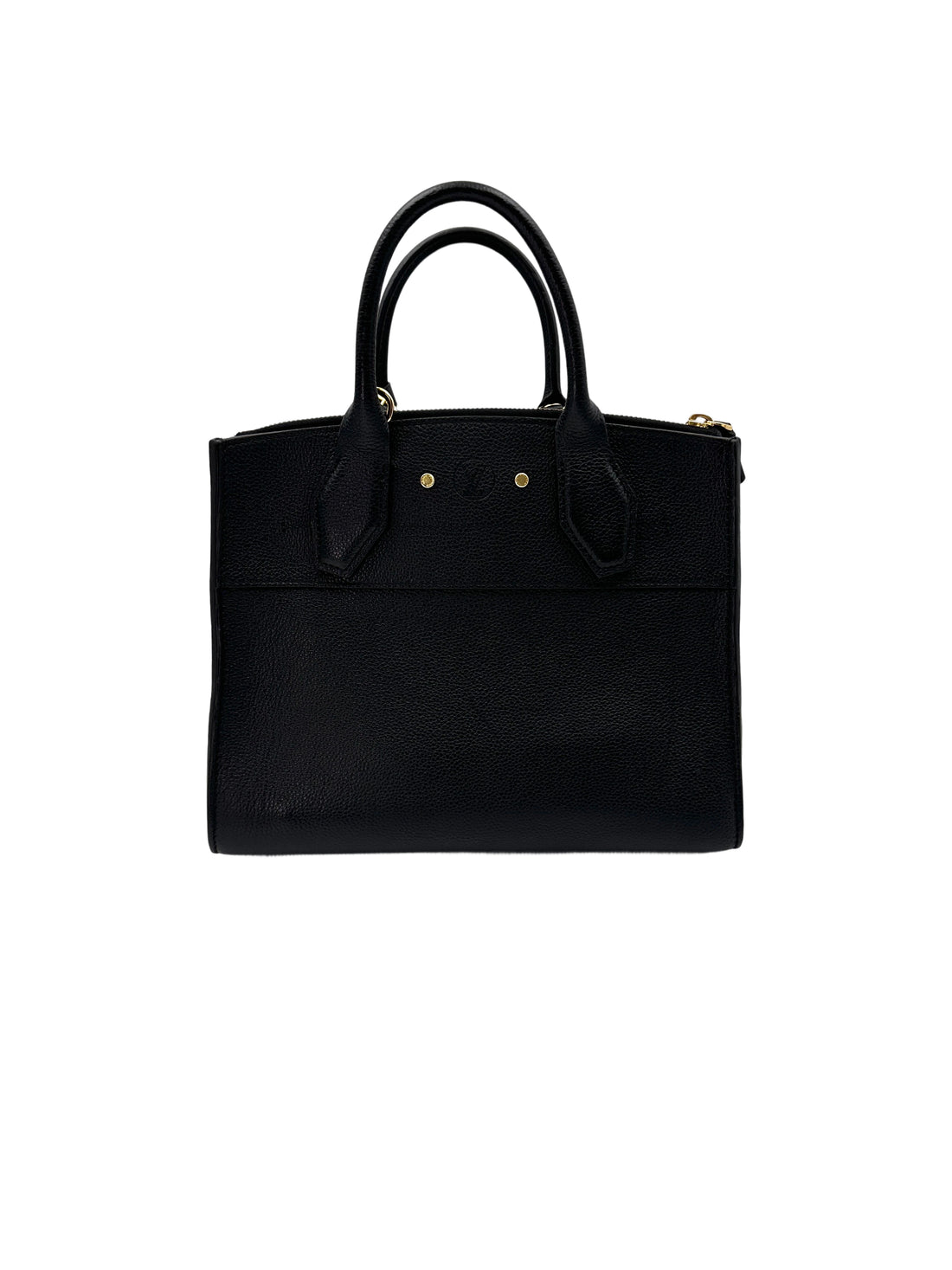Louis Vuitton City Steamer Black Grained Leather Handle Bag LV2530