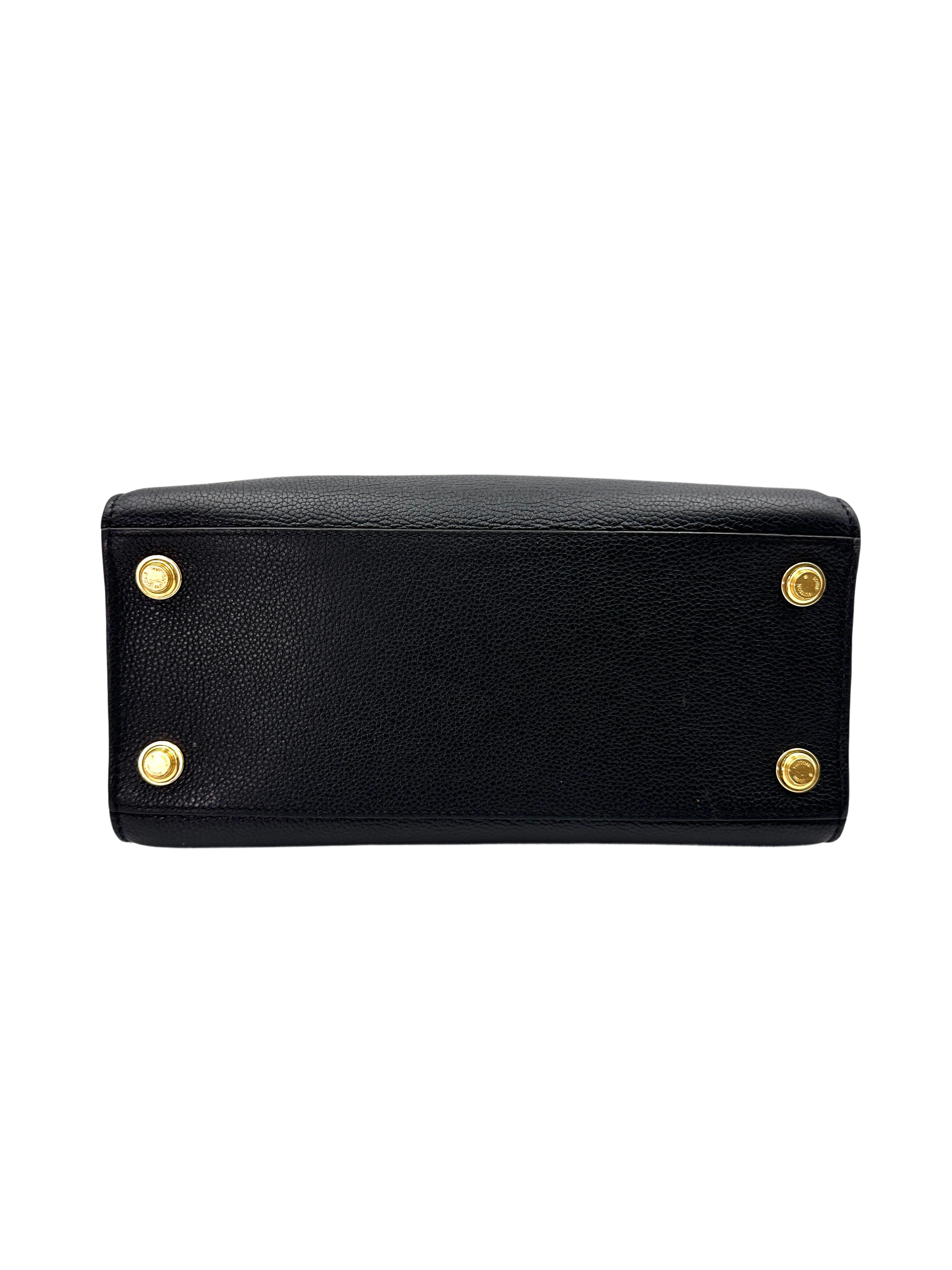 Louis Vuitton City Steamer Black Grained Leather Handle Bag LV2530