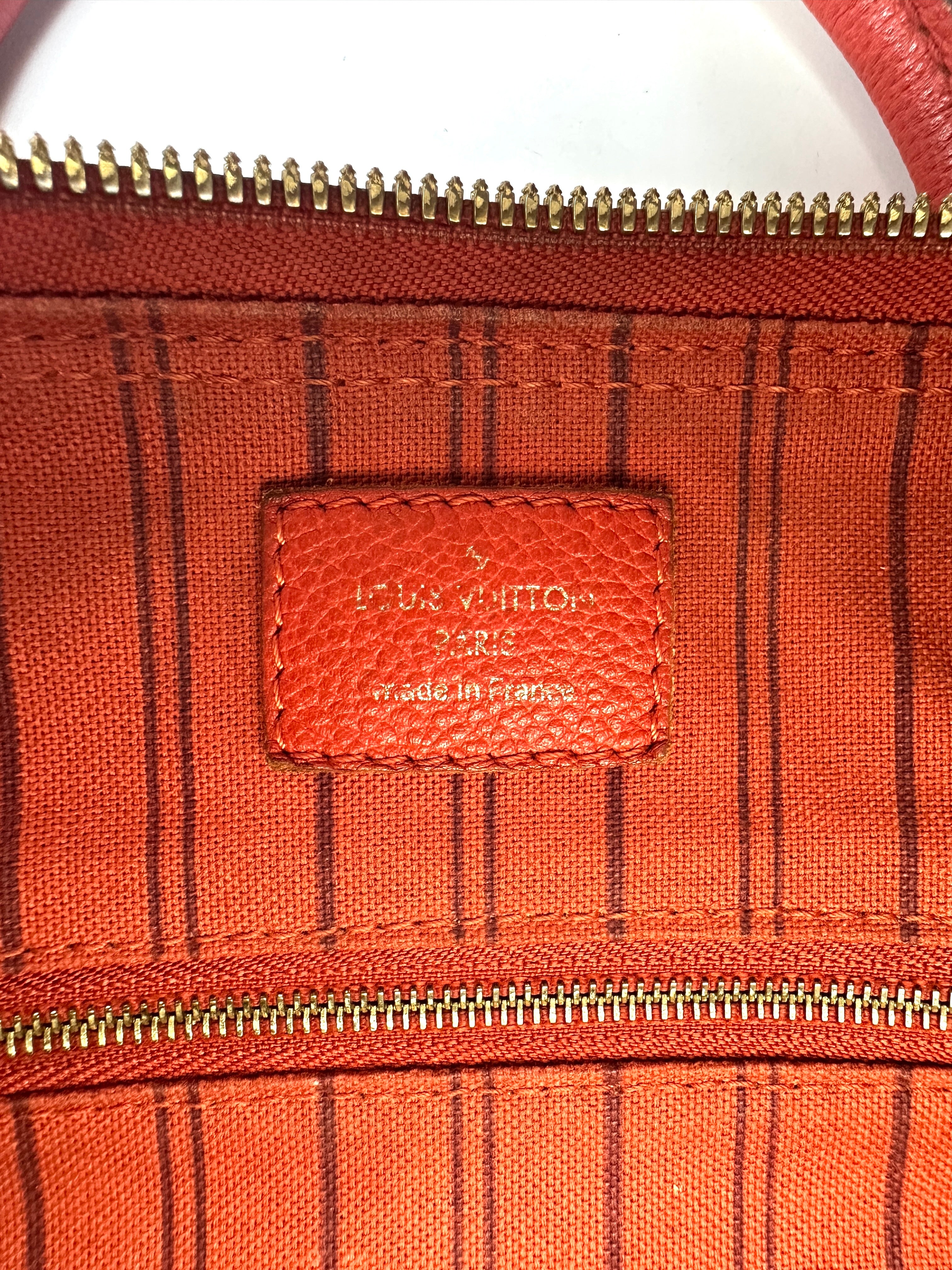 Louis Vuitton Speedy25 Red Monogram Empreinte Leather Handle Bag LV2534
