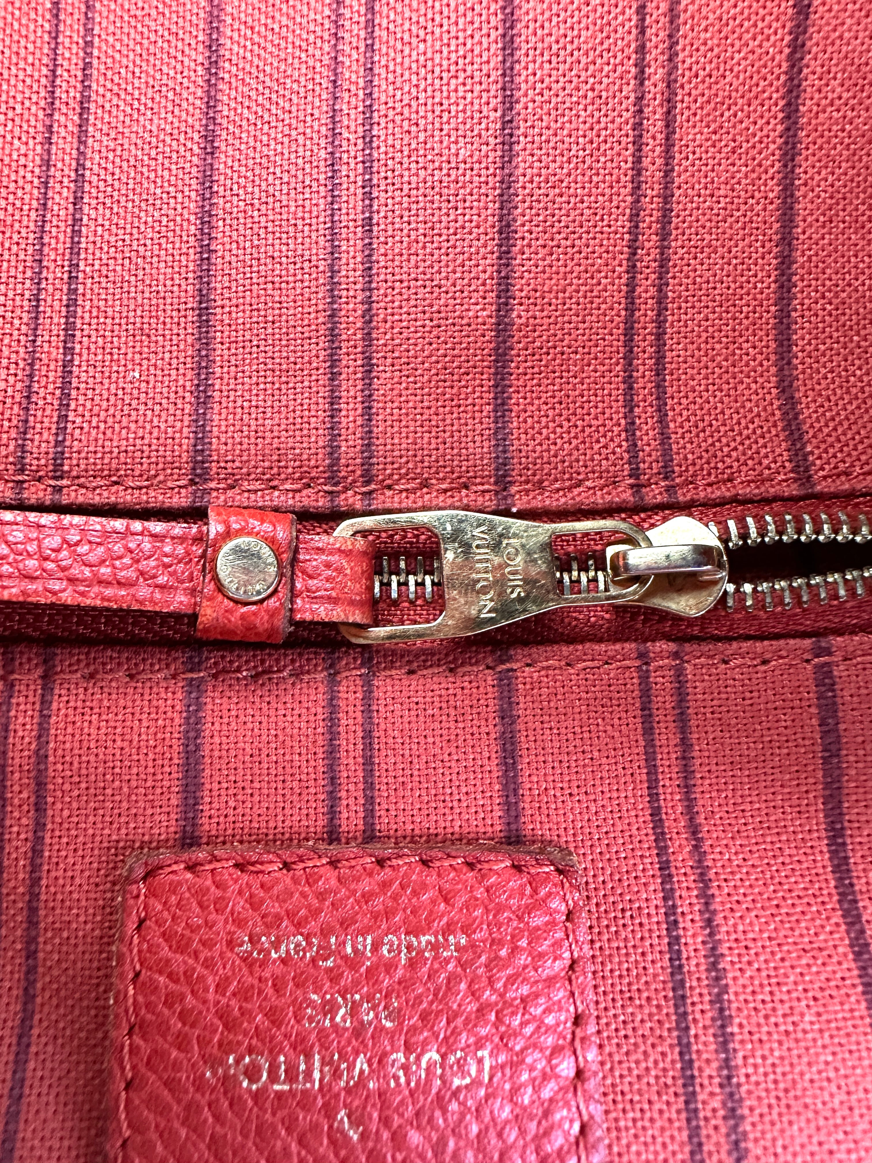 Louis Vuitton Speedy25 Red Monogram Empreinte Leather Handle Bag LV2534