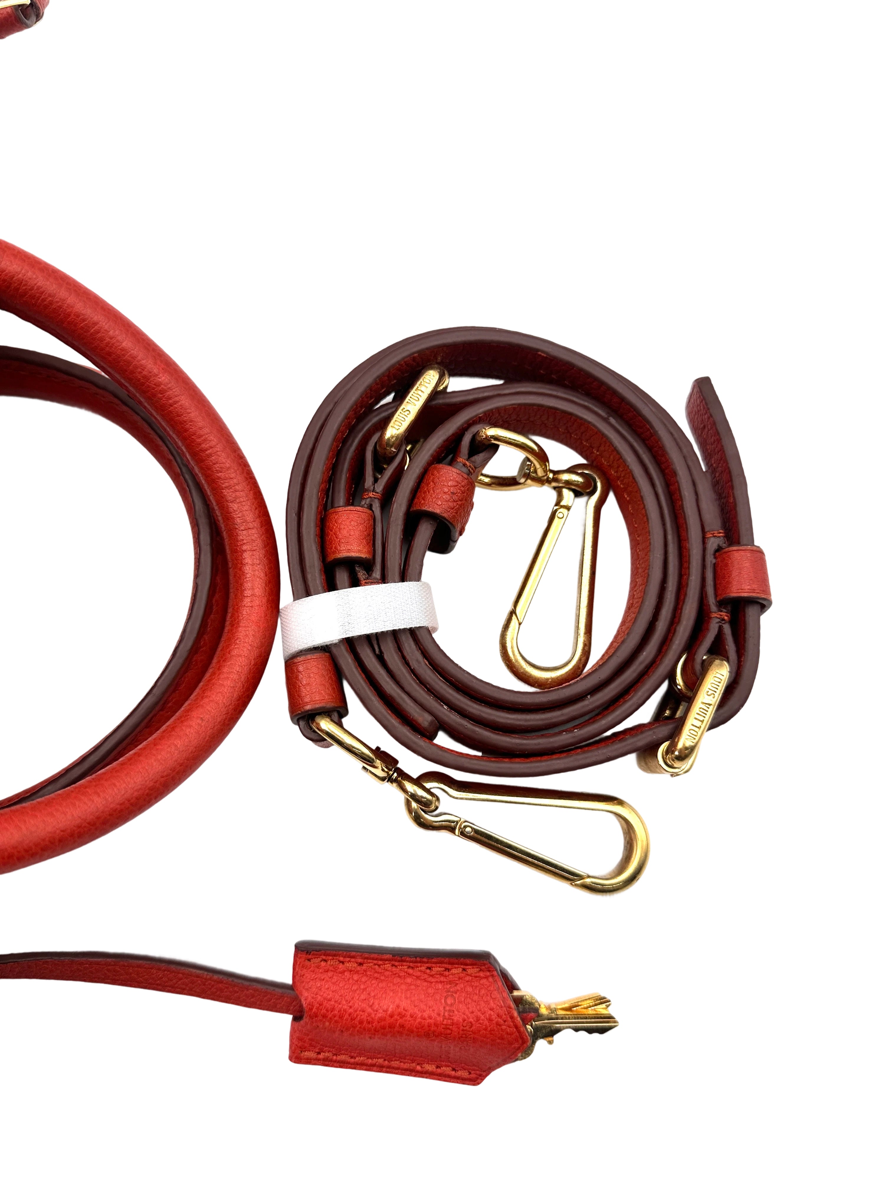 Louis Vuitton Speedy25 Red Monogram Empreinte Leather Handle Bag LV2534