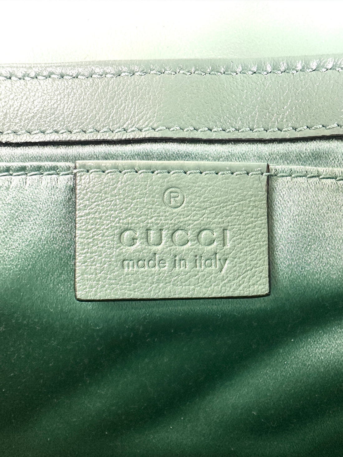 Gucci GG Marmont Green Sequin Small Size Shoulder Bag GG885