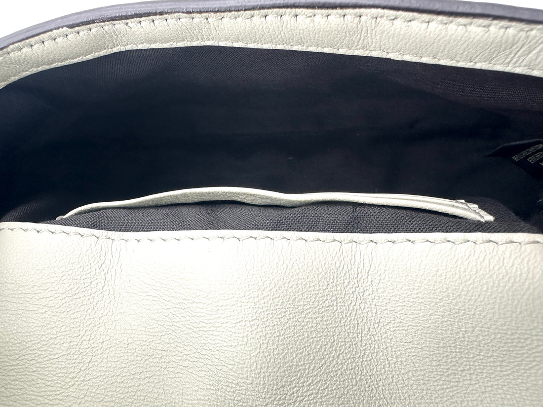 Fendi Baguette White Embossed FF Leather Shoulder Bag With Gold Hardware IRIS194